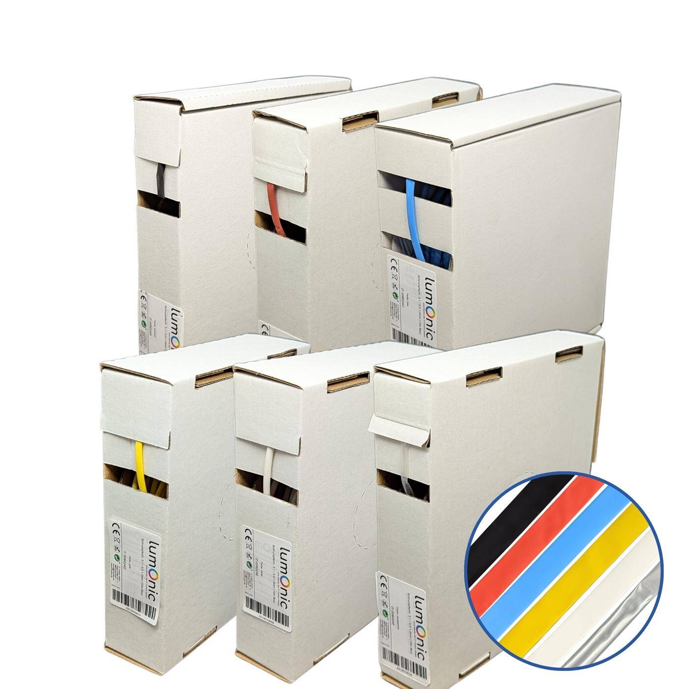 10m Heat shrink tubing Box 3:1 3 -> 1mm Black Flexible 10m Heat shrink tubing Box 3:1 3 -> 1mm Black Flexible