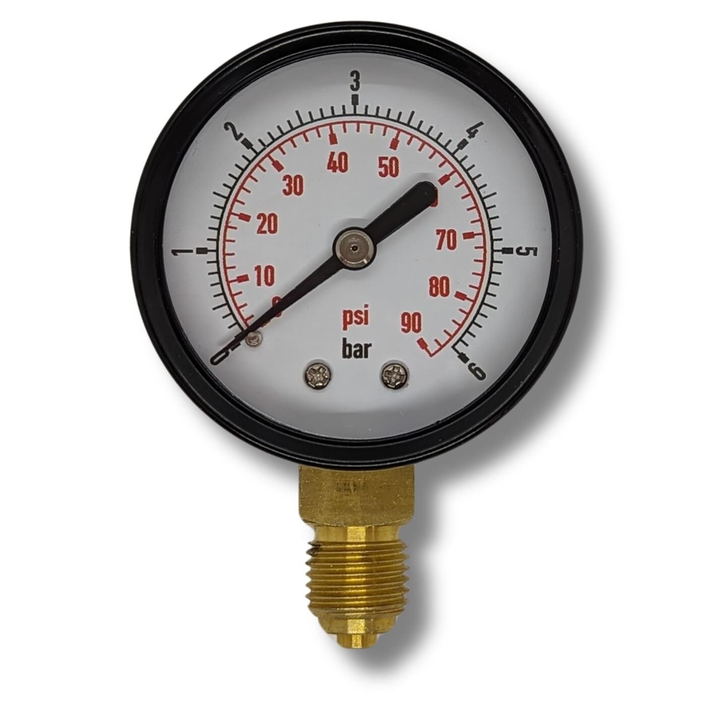 Manometer 0-16bar I 1/4 Zoll I Klasse 2,5 I Anschluss unten I Durchmesser 50mm I Druckmesser I für Druckluft und Wasser