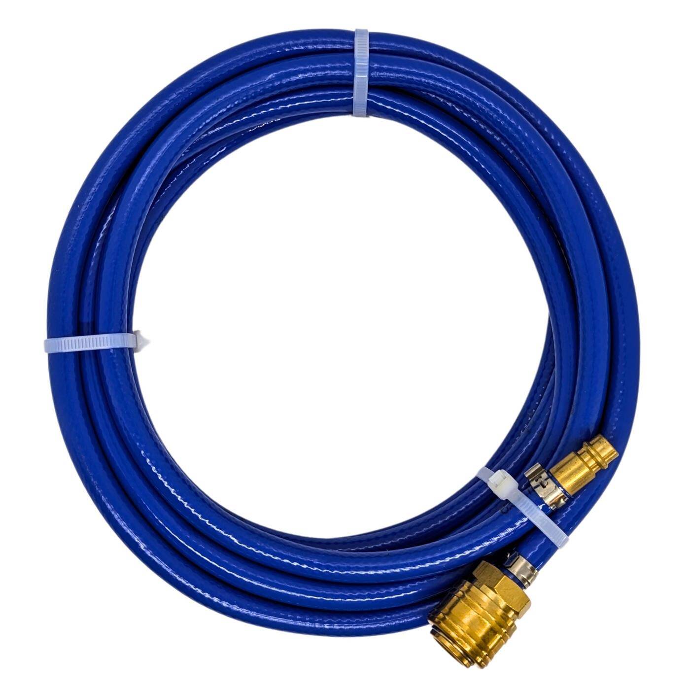 5m Druckluftschlauch mit Schnellkupplung 6mm PVC Druckluftverlängerung Dose & Stecker fertig konfektioniert flexibel, abriebfest und gewebeverstärkt