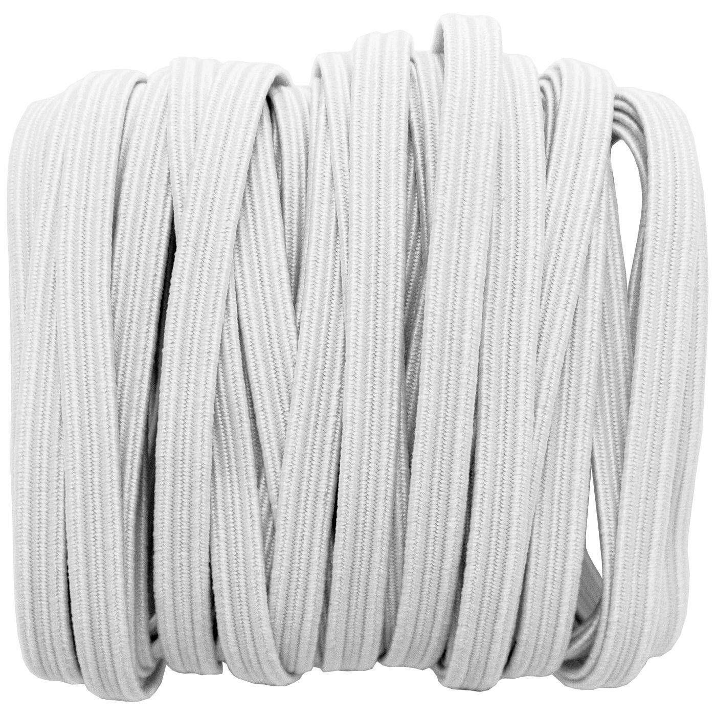 Lumonic Gummiband flach 5m x 5mm - Gummilitze Kochfest z.B. für Masken Mundschutz zum Nähen und Basteln - Gummi Meterware (verschiedene Längen)