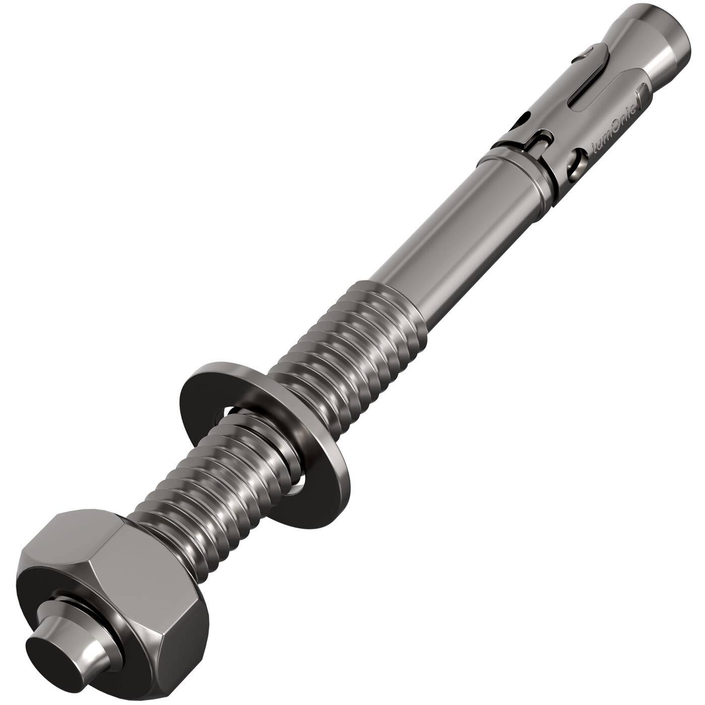 Lumonic Schwerlastdübel M10 x 100mm | hochwertige Edelstahl V2A Keilanker | Durchsteckmontage,  | Betonanker, Schwerlastanker | für Überdachungen, Geländer, Regale, Trennwände