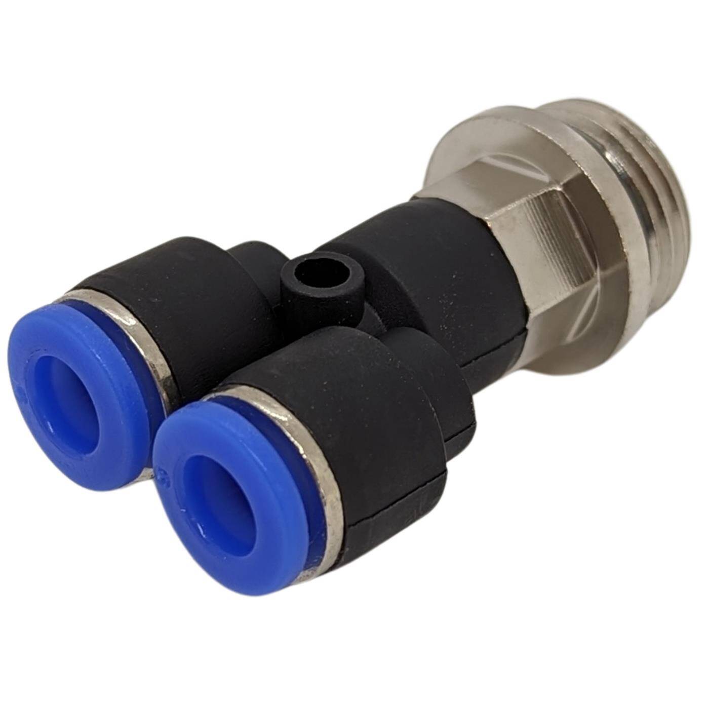 PU hose Y-connector fitting with external thread 6mm*3/8inch Y-piece Push-in Pneumatic plug connector Y-distributor Compressed air