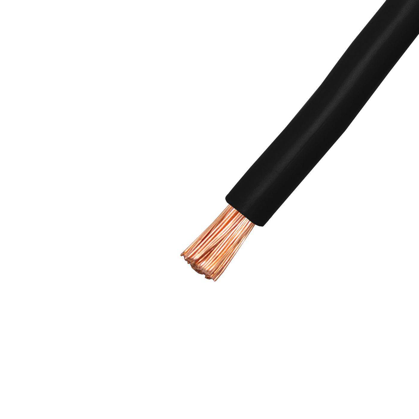 1m FLY Fahrzeugleitung Schwarz 6mm² rund Kabel Litze KFZ Stromkabel