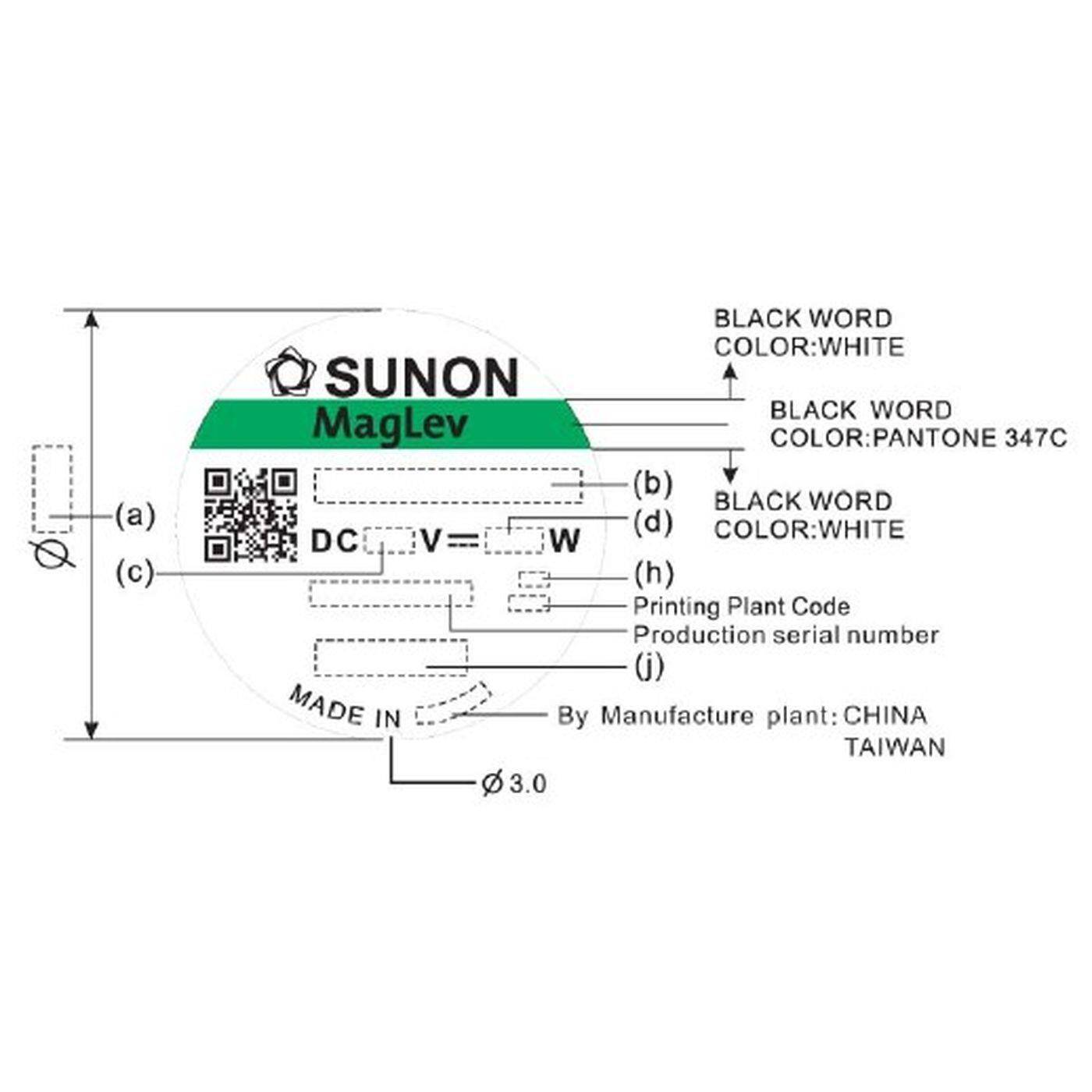 Fan 12V DC 0,78W 80x80x25mm 56,1m³/h 2600U/Min 56,1m³/h Sunon MF80251V31000UA99
