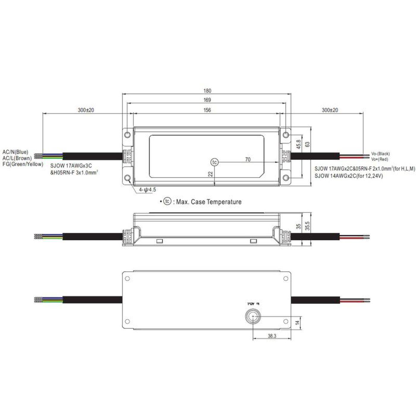 MEAN WELL XLG-150-12-A 150W 12V 12,5A LED Netzteil IP67