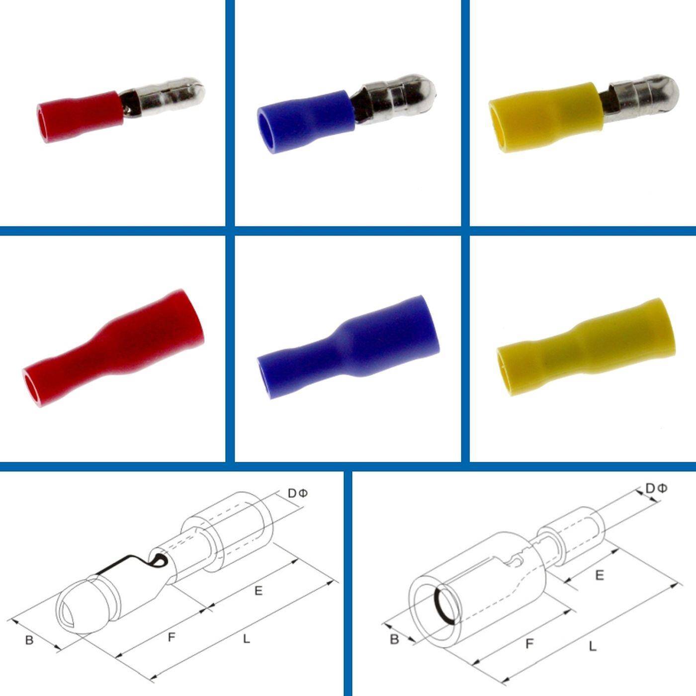 Rundstecker & Rundsteckhülse isoliert 0,5-6,0mm² Steckverbinder