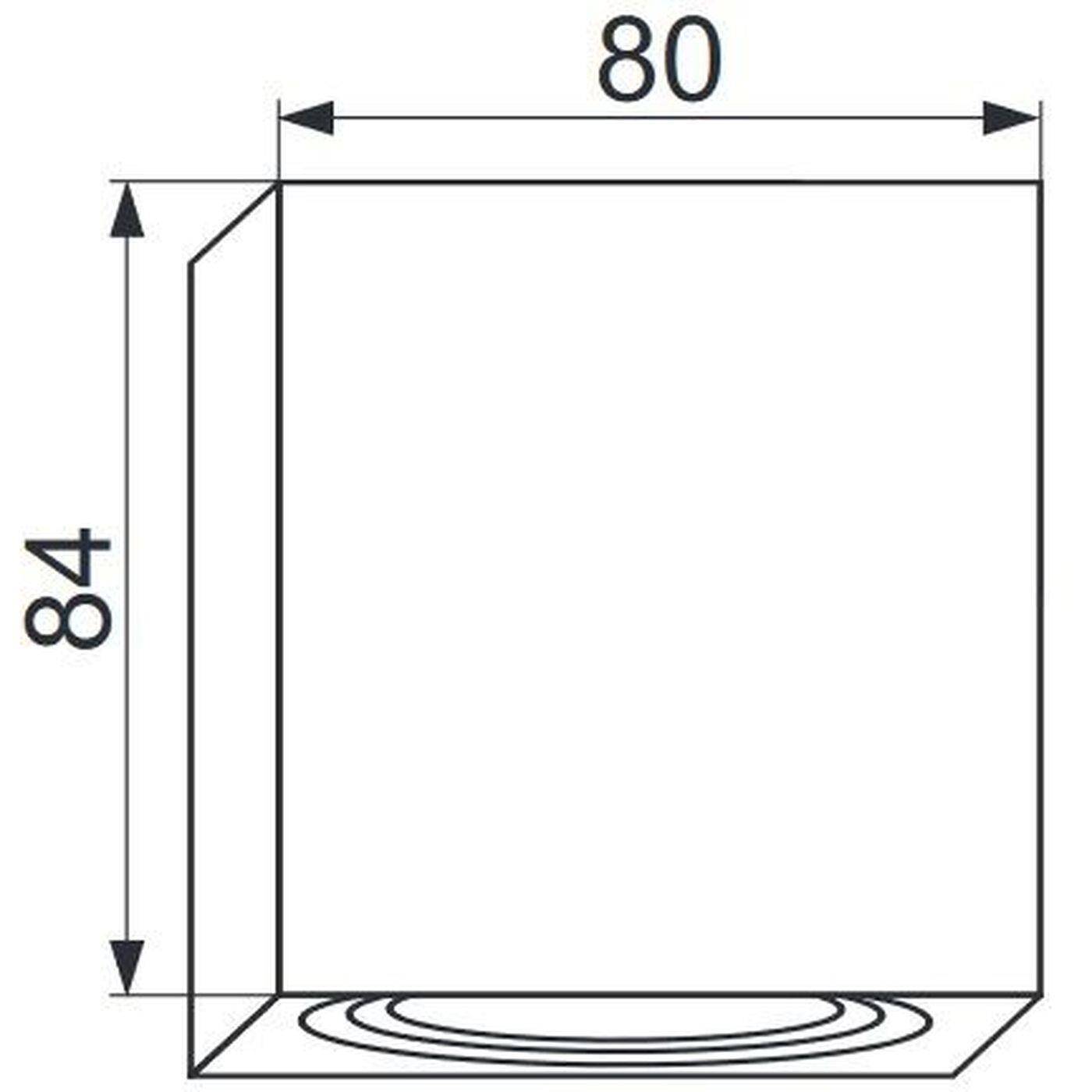 LED Aufbaurahmen Quadratisch 80x80x84mm Schwarz Aluminium Schwenkbar Spot GU10 MR16