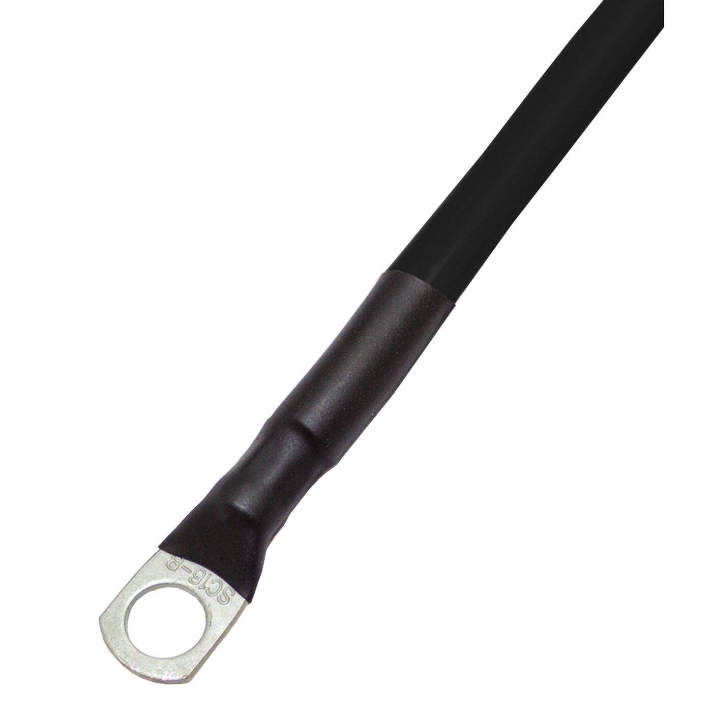 Lumonic 50cm Batteriekabel Massekabel mit 50mm² Querschnitt schwarz - KFZ Stromkabel mit Rohrkabelschuh M8 + Polklemme - DIN zertifziertes isoliertes Kupferkabel