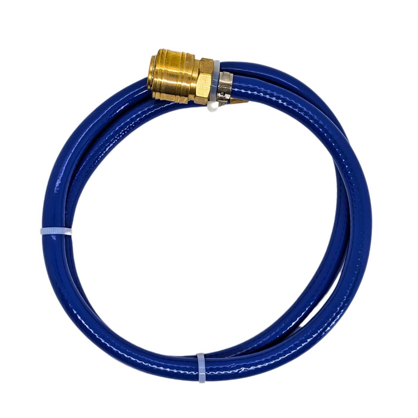 1m Druckluftschlauch mit Schnellkupplung 6mm PVC Druckluftverlängerung Dose & Stecker fertig konfektioniert flexibel, abriebfest und gewebeverstärkt