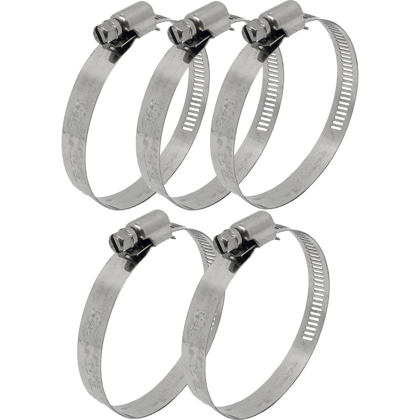 5x Schlauchschelle Edelstahl V4A 304 59-82mm Rohrschelle Schlauchklemme
