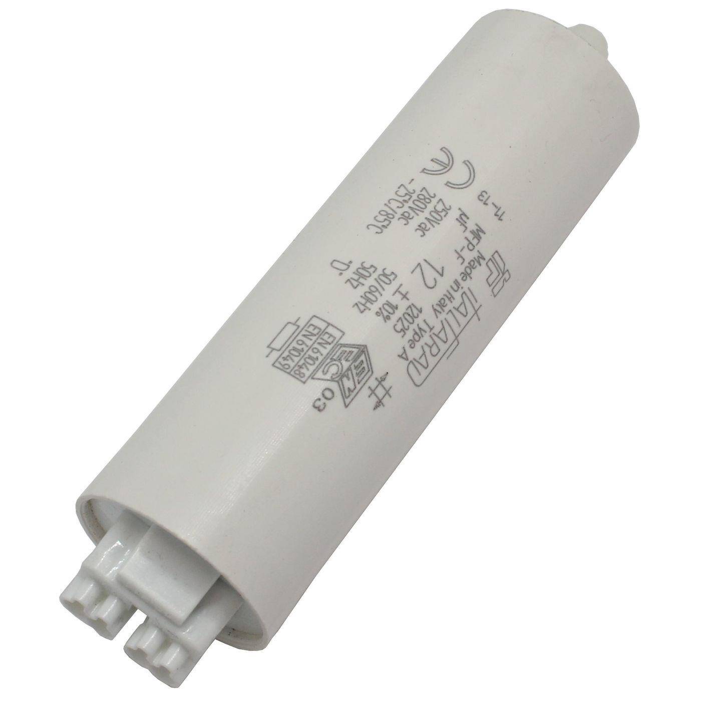 Capacitor 12µF 250V 30x93mm Push-In Italfarad 12uF