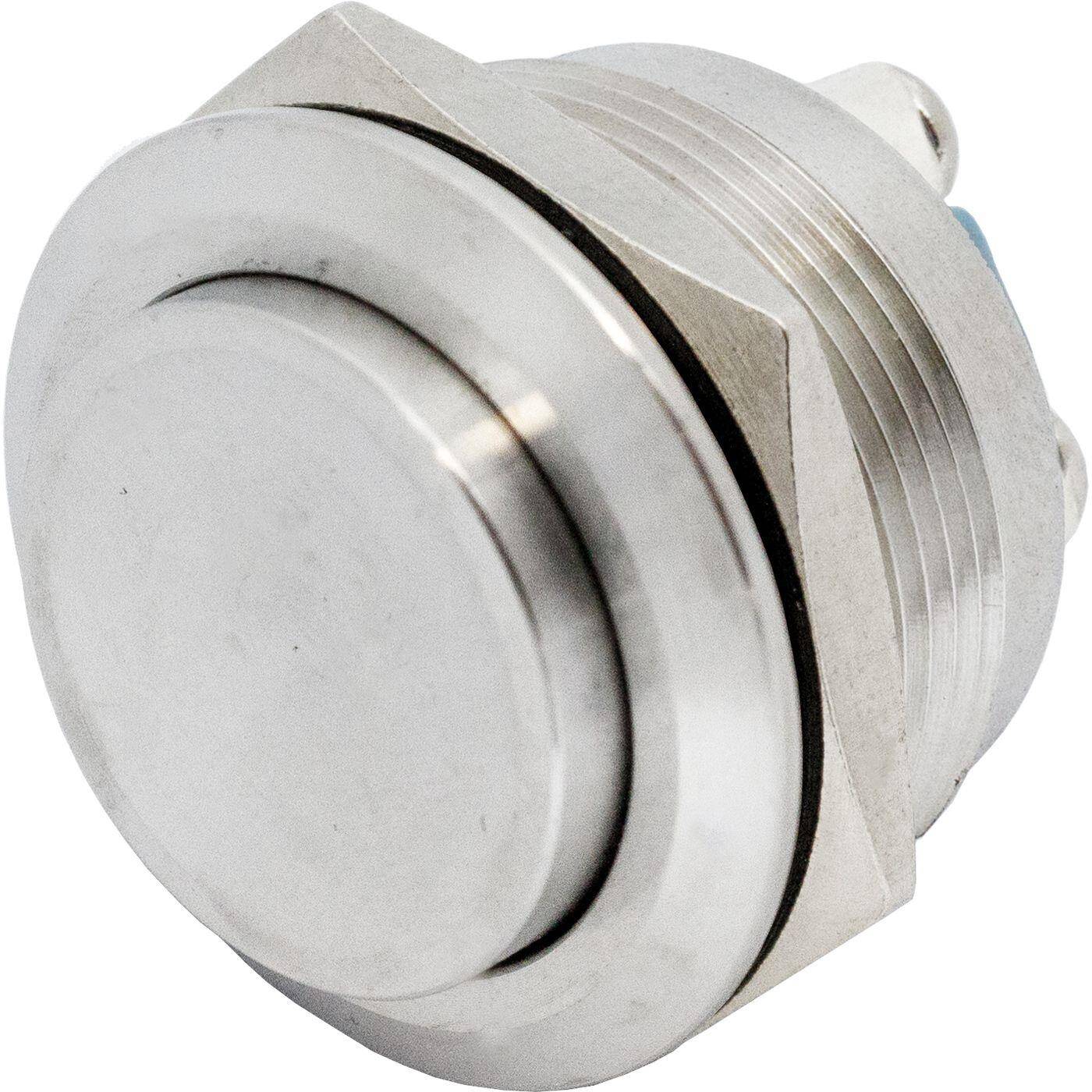 Lumonic Edelstahl Drucktaster erhaben 22mm Durchmesser Button I Maße: Schraubanschluss 250V 3A I Vandalismussicher nach dem IP65 Standard