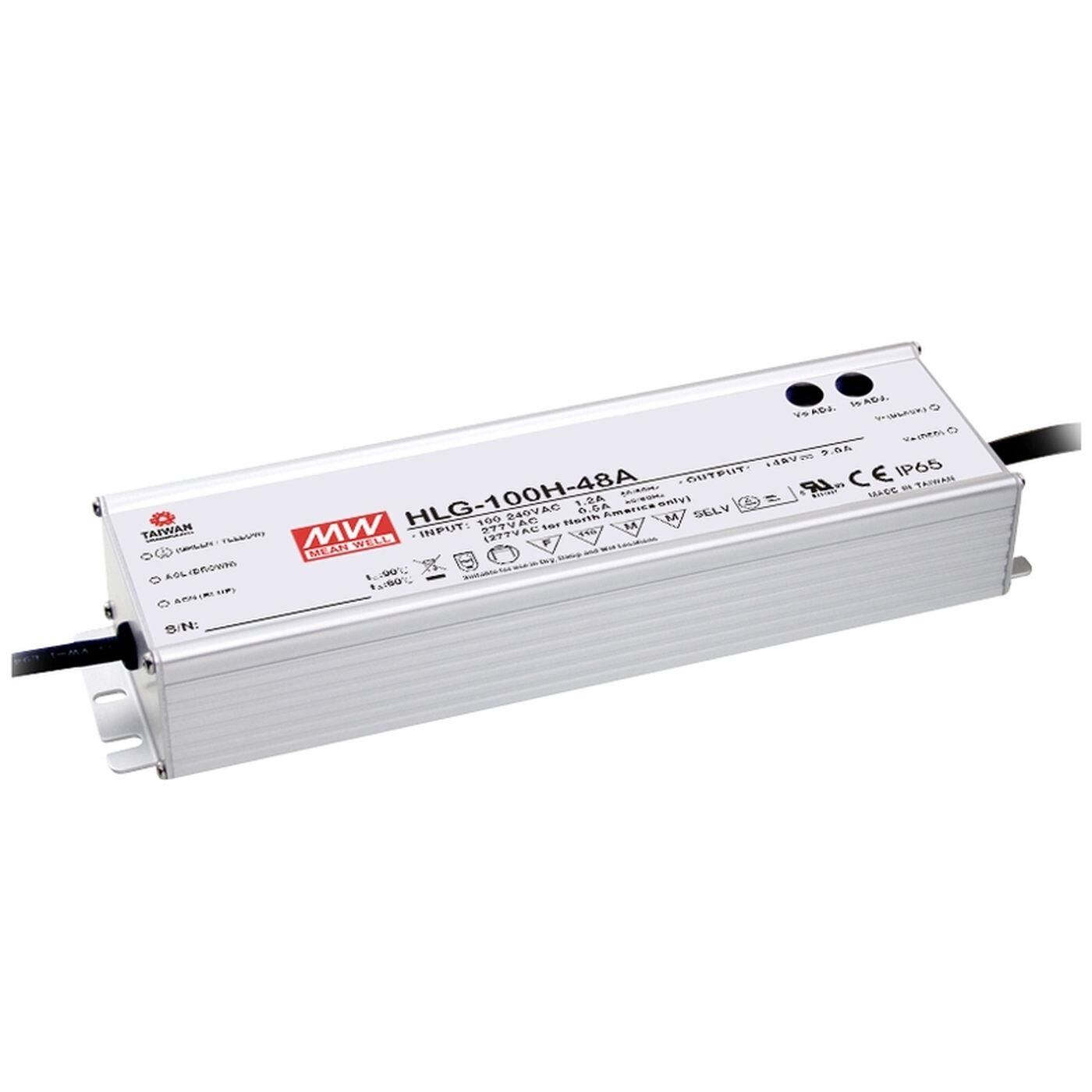 HLG-100H-24B 96W 24V 4A LED power supply Transformer Driver IP67 Dimmable 0-10V PWM