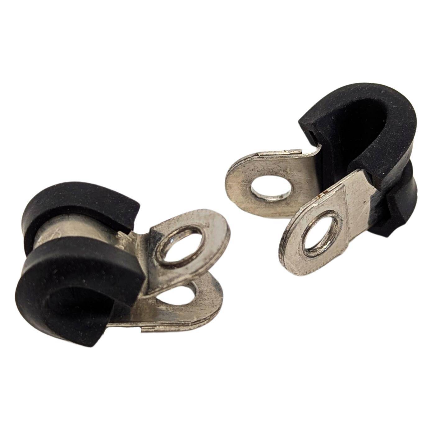 5x P-Clip Leitungsschelle Edelstahl V2A mit Gummi 5mm Rohrschelle Befestigungsschelle