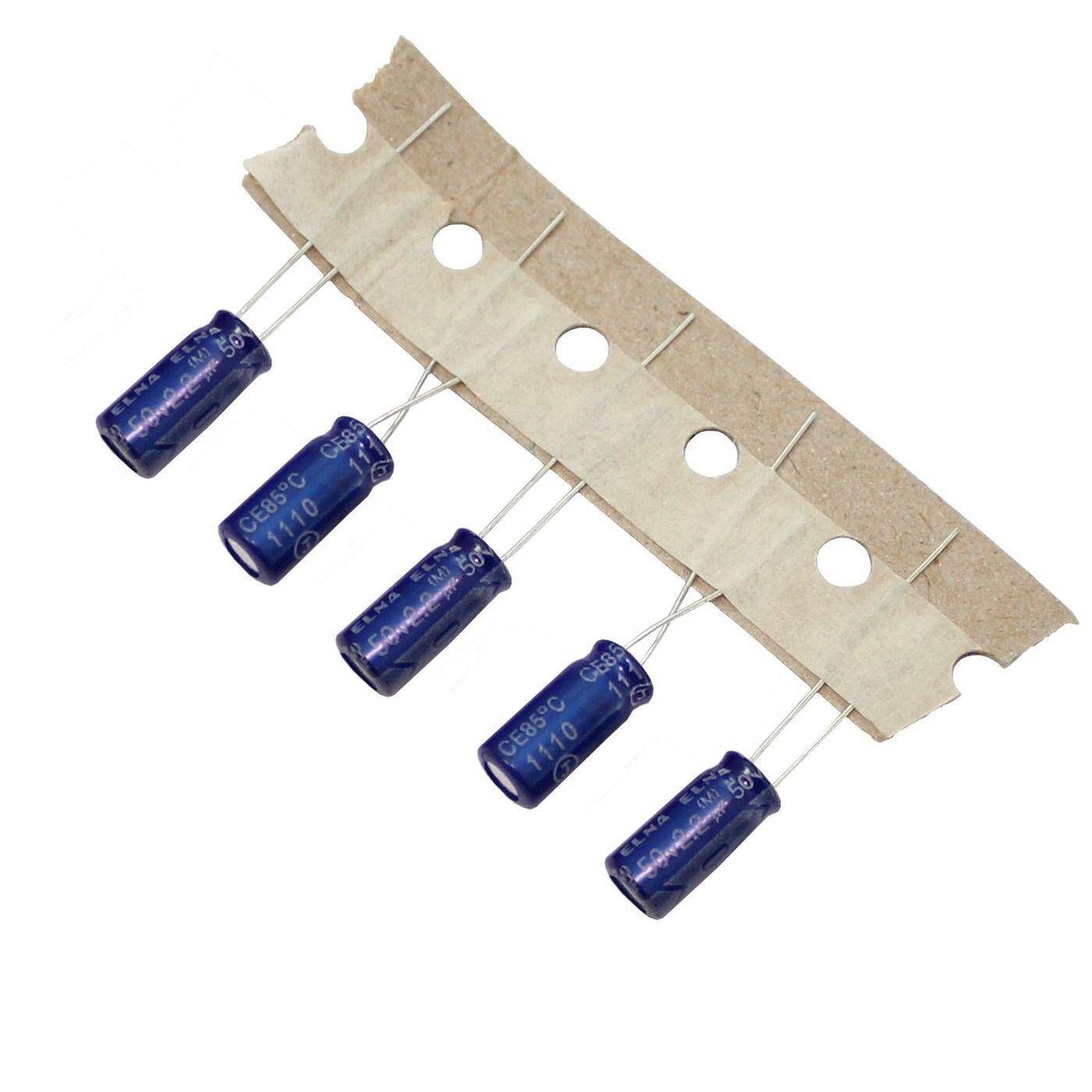 Elko Kondensator Radial 2,2µF 50V | Elektrolytkondensator bis zu einer Temperatur von 85°C | 5x11mm | 2,2uF RE2-50V2R2ME3#-T2 Elna