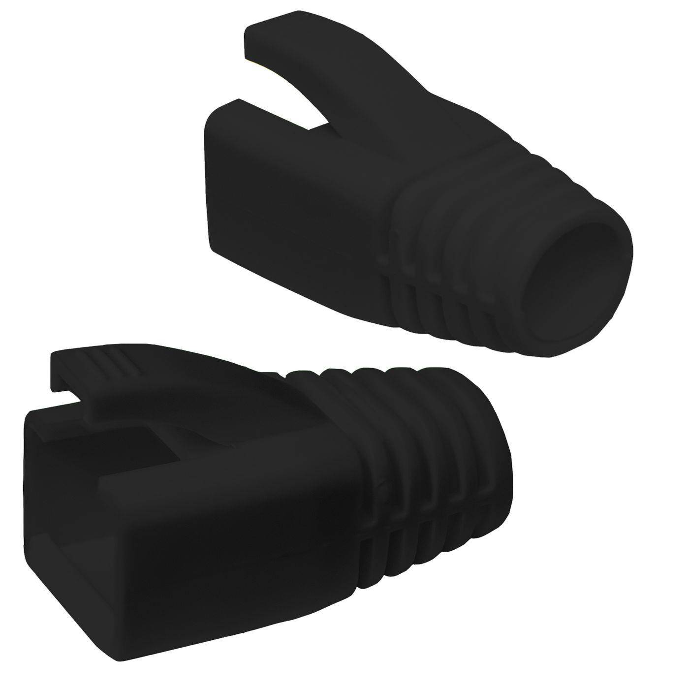 10x Network connector RJ45 Plug black CAT5 CAT6 CAT7 LAN gold plated contacts
