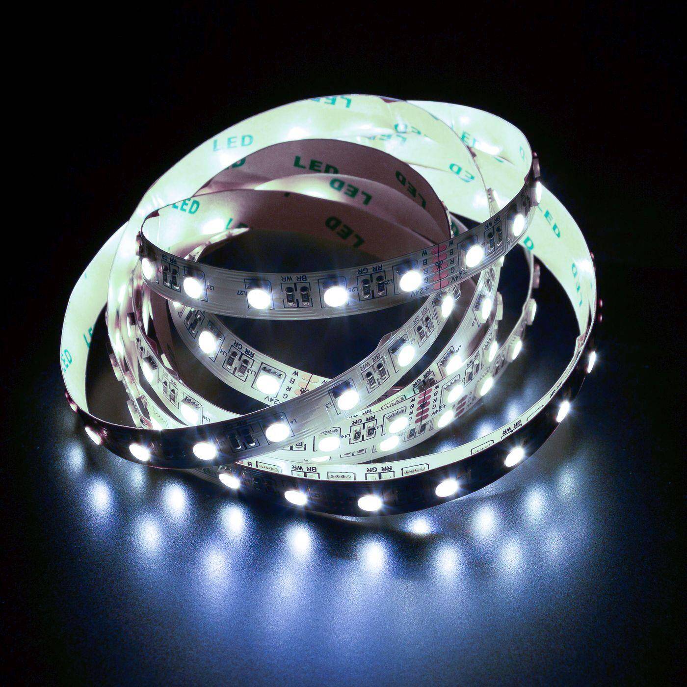 5m (500cm) RGBW 6000K 4in1 LED Streifen Band Leiste 24V IP20 300LEDs 60LED/m SMD5050