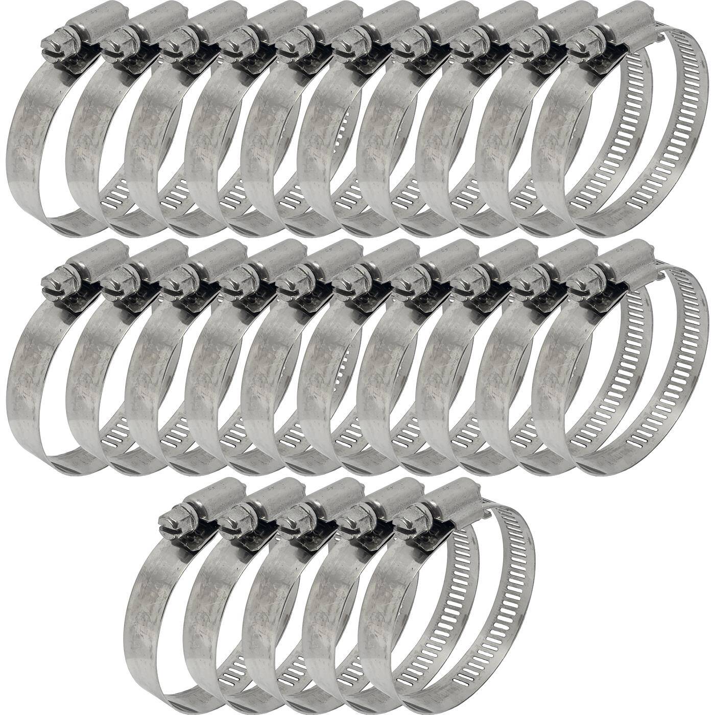 25x Schlauchschelle Edelstahl V2A 201 40-63mm Rohrschelle Schlauchklemme