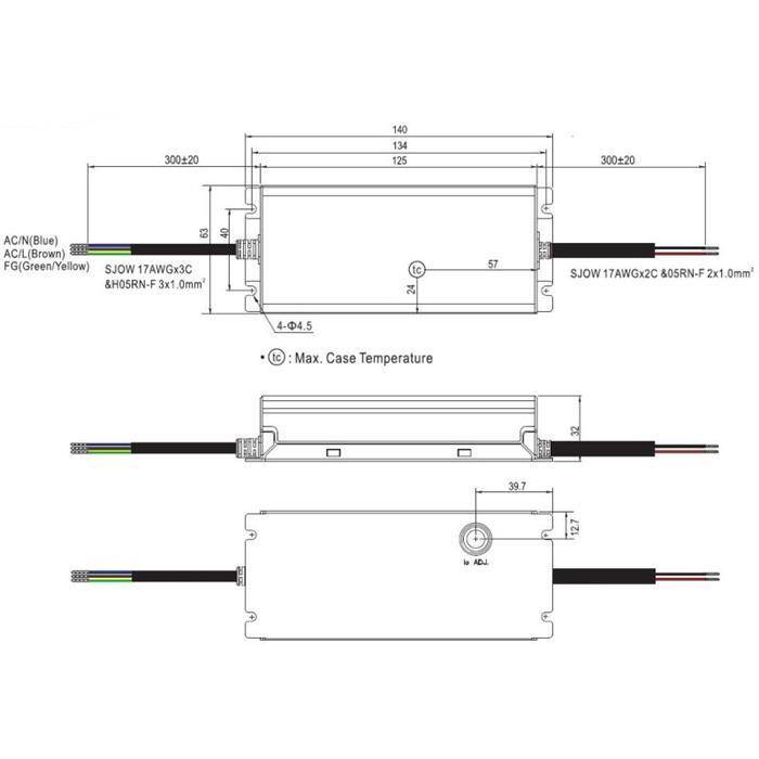 XLG-75-12-A 60W 12V 5A LED Netzteil Trafo Treiber IP67