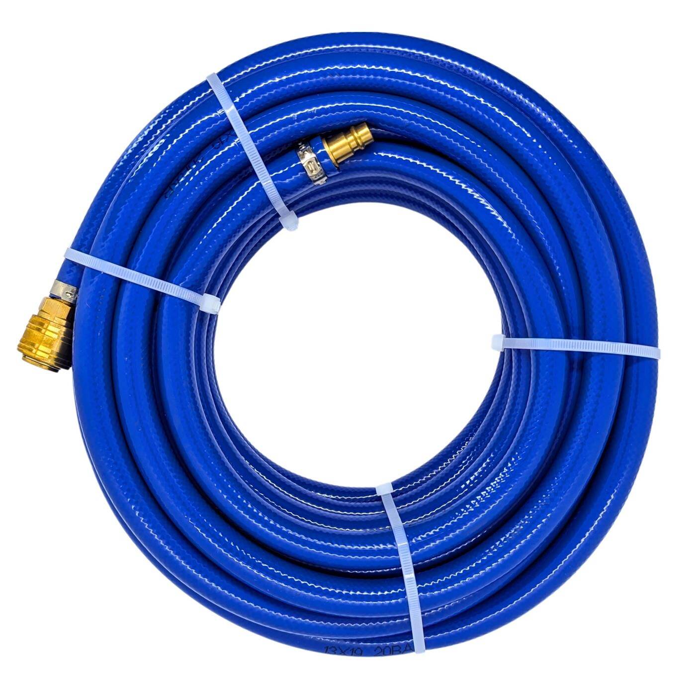 10m Druckluftschlauch mit Schnellkupplung 13mm PVC Druckluftverlängerung Dose & Stecker fertig konfektioniert flexibel, abriebfest und gewebeverstärkt