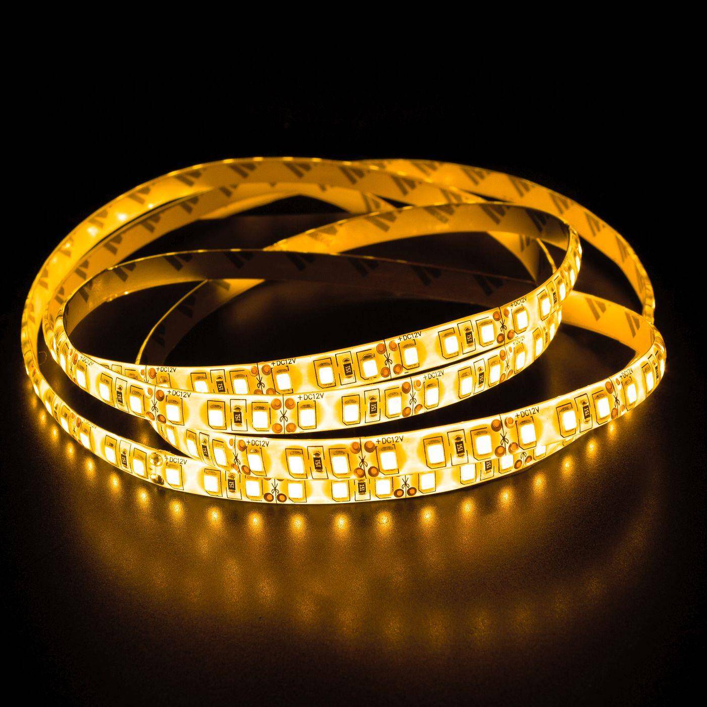 5m (500cm) LED Strip Tape Bar 12V Yellow IP65 600LEDs 120LED/m SMD3528
