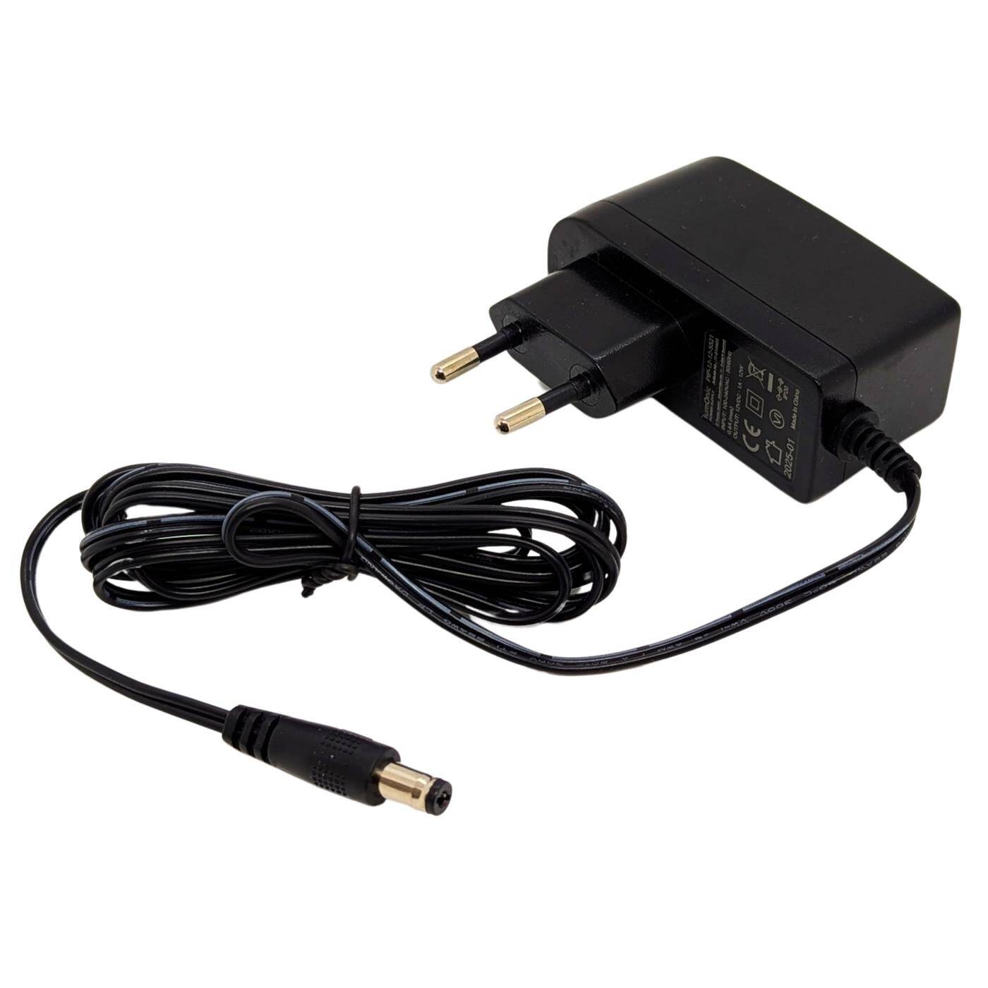 Lumonic I LED plug-in power supply PIP-12-12 I 12V 12W I Input 100-240VAC I Extra long cable with hollow plug 5,5/2,1 I Overload protection I universeller EU-Netzadapter I for LED strips