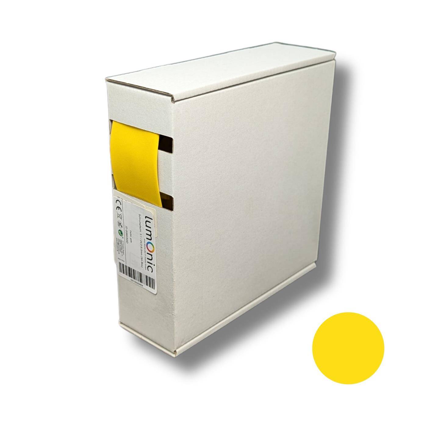 3m Heat shrink tubing Box 3:1 24 -> 8mm Yellow Flexible