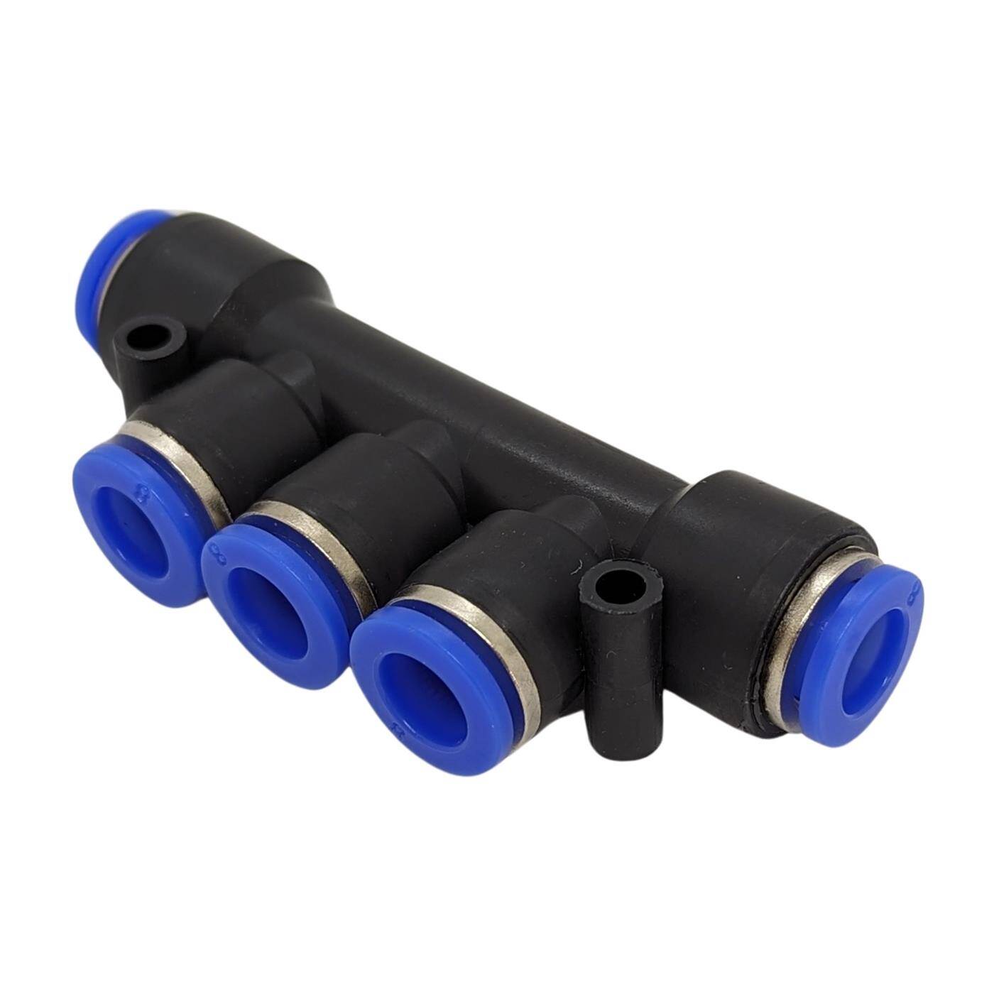 PU Schlauch Multi-Steckverbinder 8mm Multikupplung Push-in pneumatischer Steckverbinder Mehrfach-Verbinder Druckluft & Automatisierung