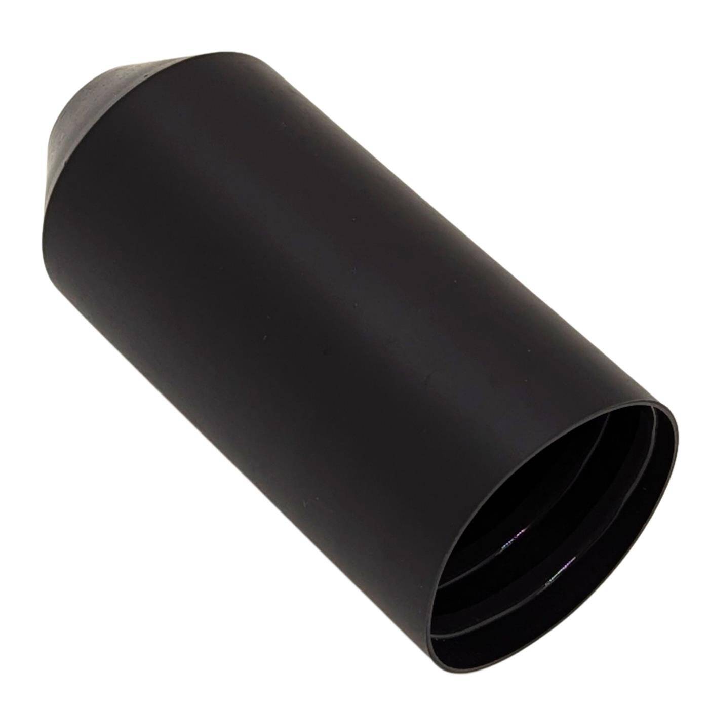Warmschrumpf Endkappe mit Kleber 40 -> 20mm schwarz Verhältnis 3:1 vernetztes Polyolefin Schrumpfkappe für Kabel, Rohre und Seile