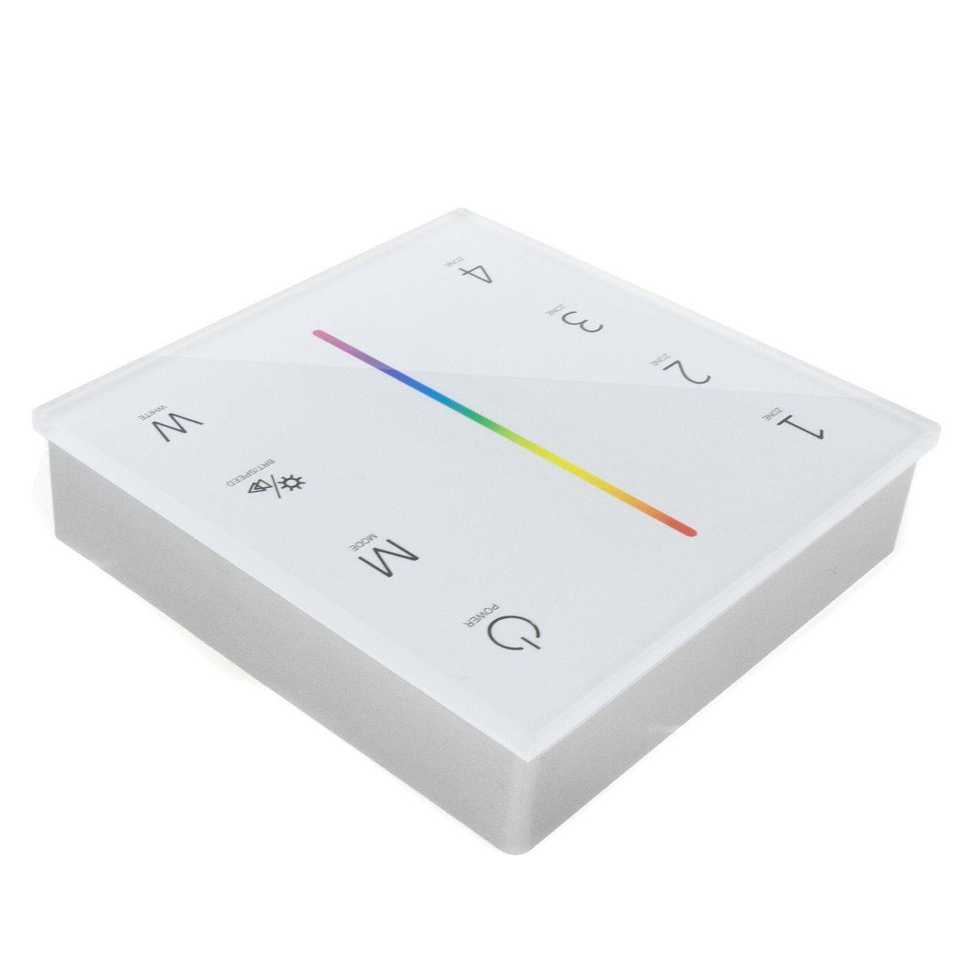 Elegance RGB RGBW LED 4-Zone Wand Touch Panel Controller Batterie 5-Pin; RGB+W