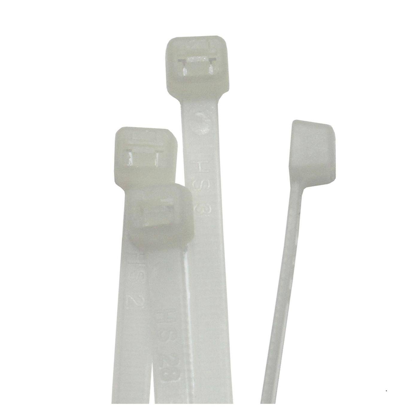 100x Cable tie 430 x 4,8mm White Natural 22,2kg PA6.6 Polyamide Industrial quality