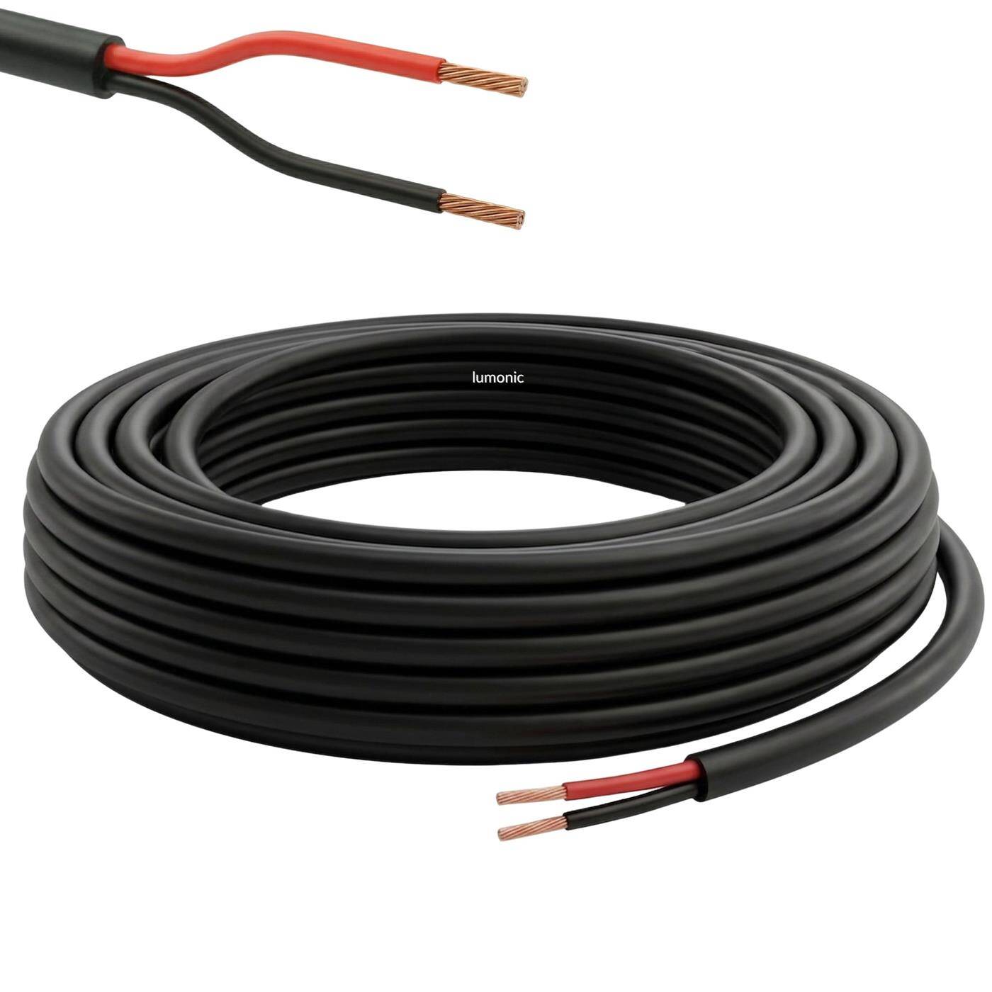 Lumonic 2x0,34mm² RGB LED Control line  1m | sheathed 4-core flexible cable | LiYY Extension, Power cable, LED supply line, Control cable