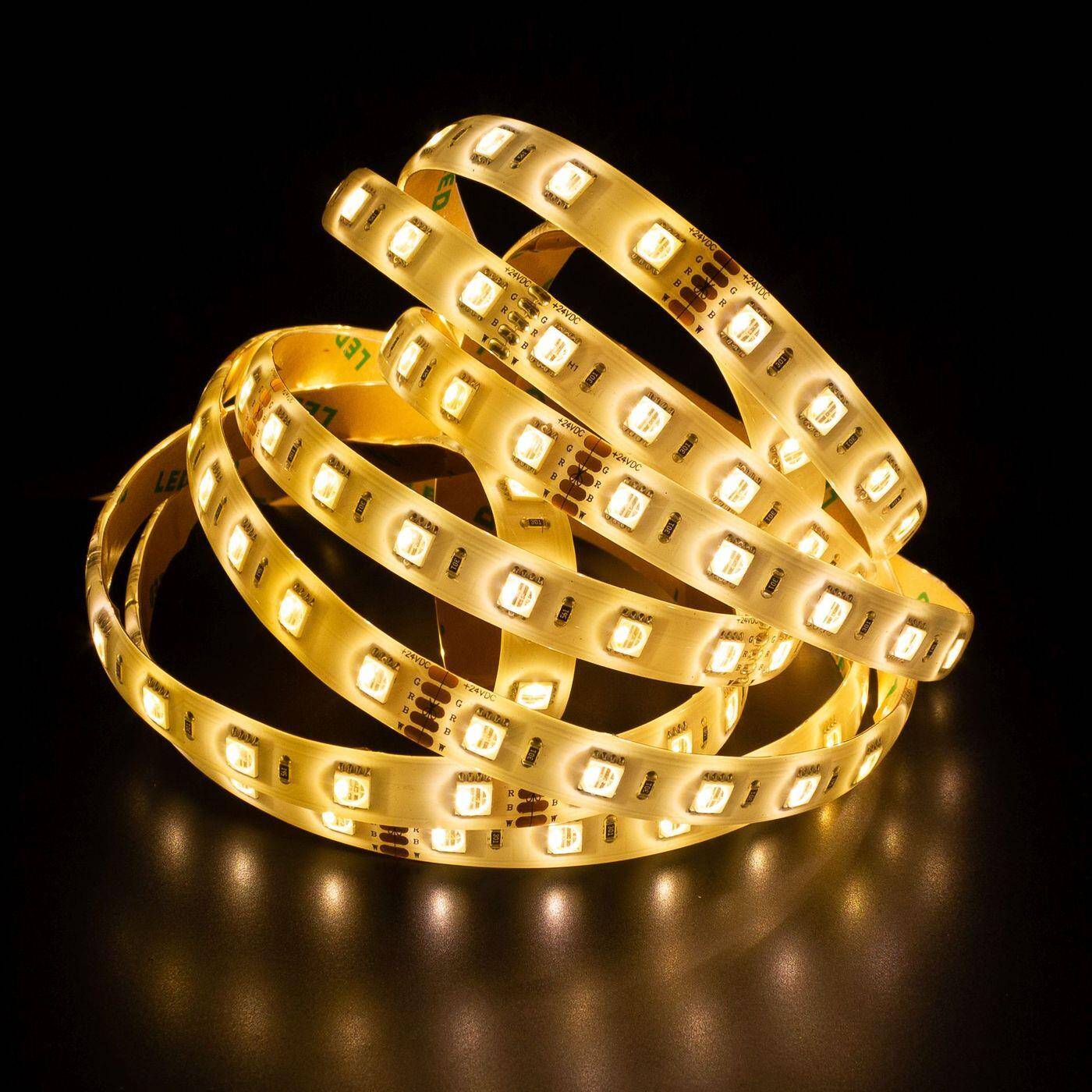 Lumonic LED Strip 4in1 5m RGBWW 3000K LED Leiste 24V IP65 300LEDs 60 LED/m SMD5050 I farbwechsel LED Streifen I LED Stripe 500cm, LED Band, LED Lichtband