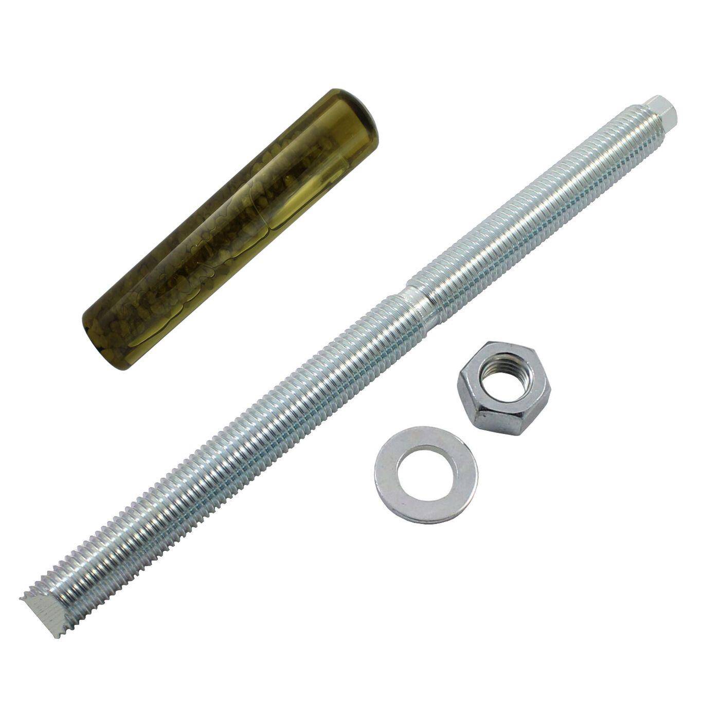 Lumonic Ankerstange + Verbundankerpatrone M20 x 300 Verzinkt I Zur Verwendung als Keilanker, Metalldübel, Bolzenanker, Blitzdübel I Für verschiedene Arten Durchsteckmontagen