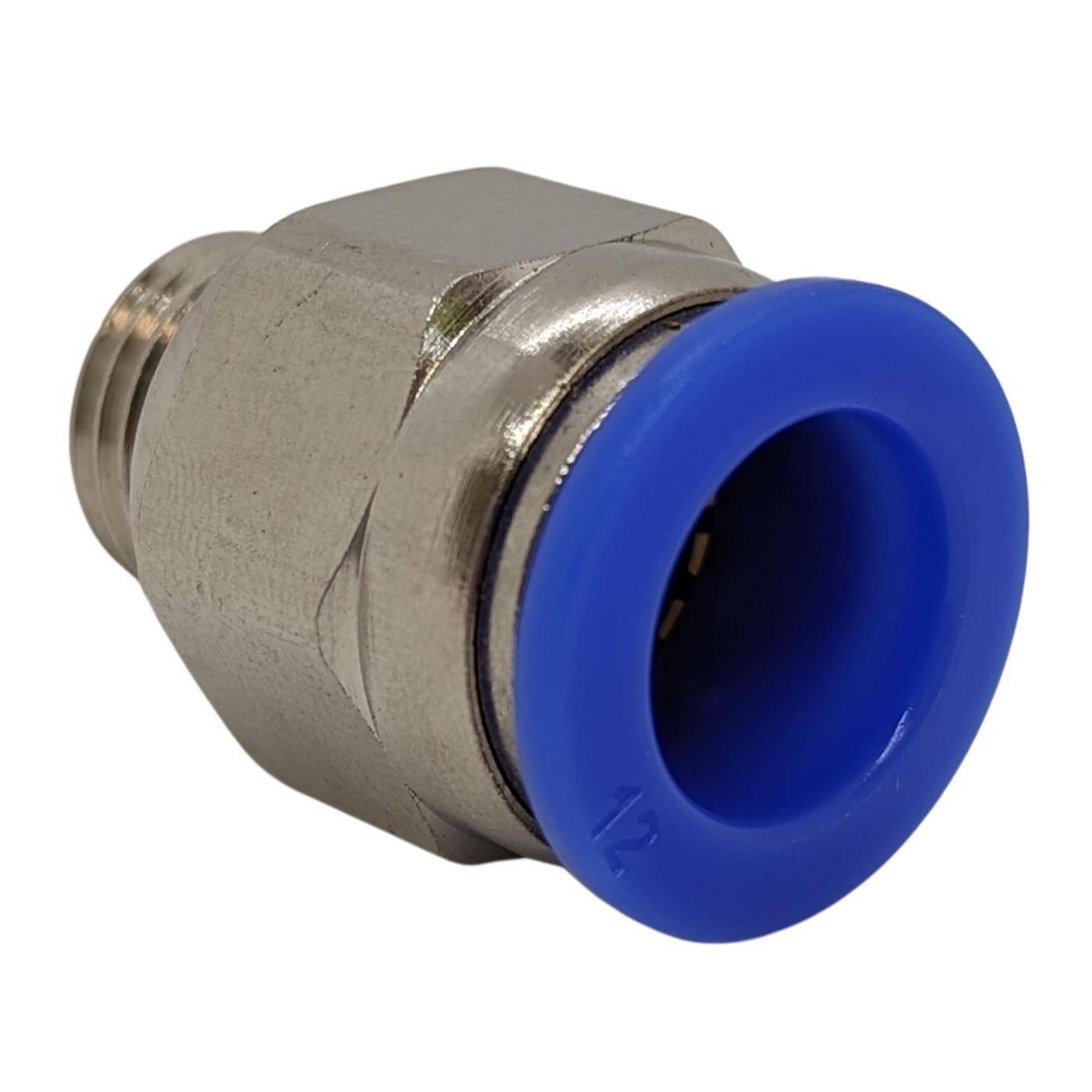 PU Schlauch Steckverbinder Fitting mit Außengewinde 12mm*1/4Zoll gerade Schnellverschluss pneumatischer Steckverbinder Schlauchverbinder Druckluft & Automatisierung