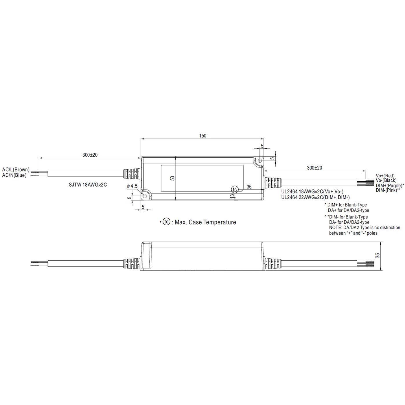 PWM-60-24 60W 24V 2,5A LED Netzteil Trafo Treiber IP65 Dimmbar 0-10V PWM