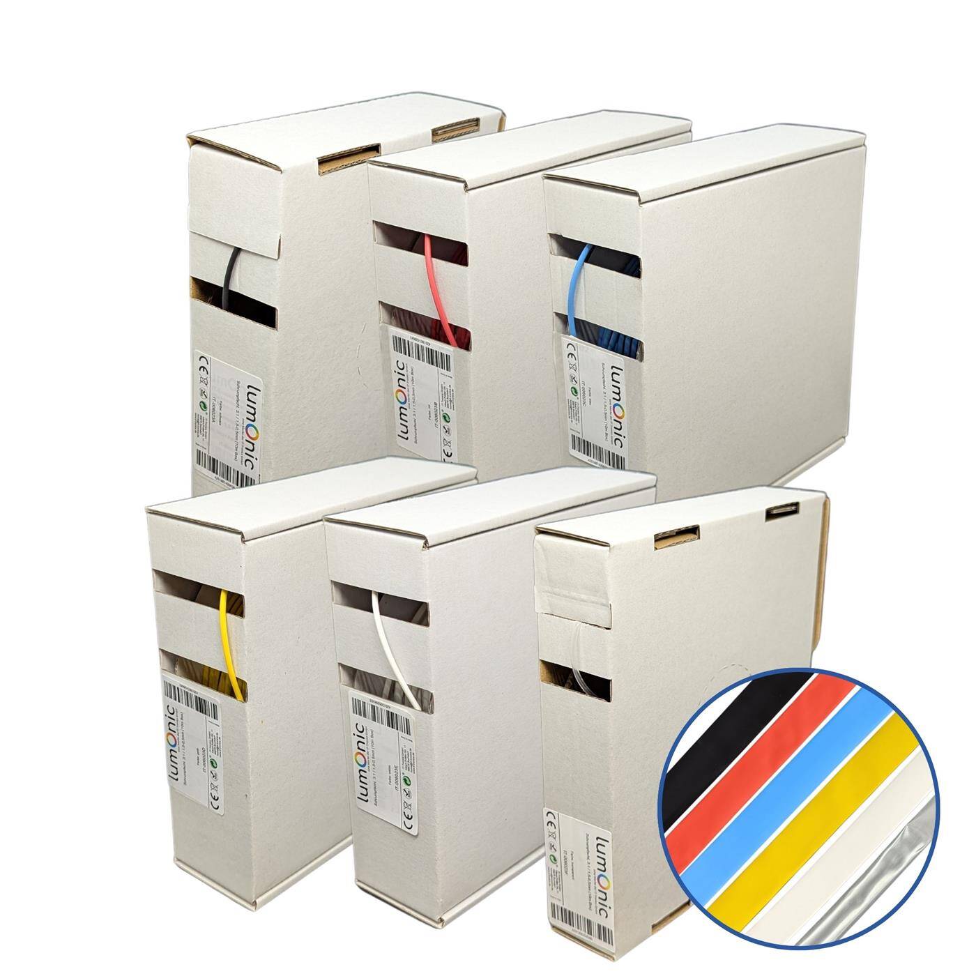 10m Heat shrink tubing Box 3:1 1,5 -> 0,5mm Black