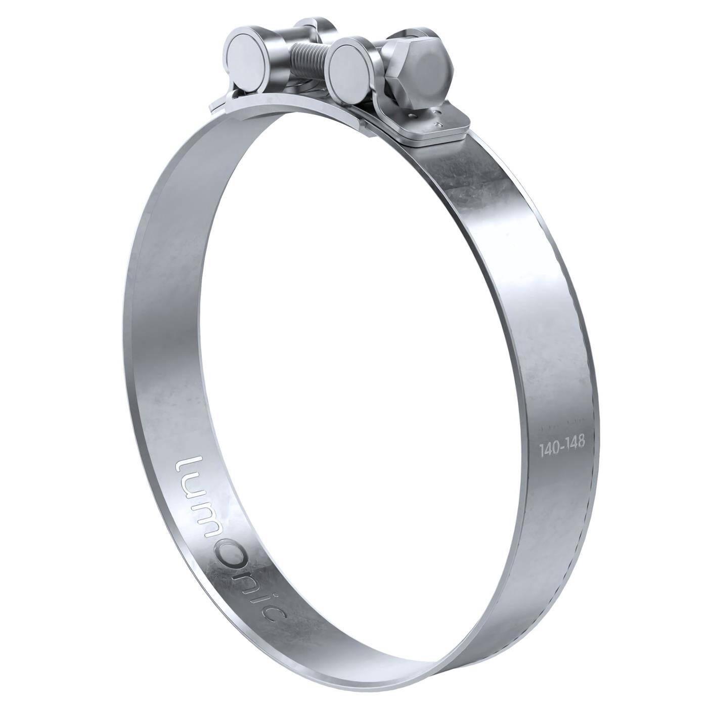 1x Lumonic Hinge pin clamp 140-148mm  Exhaust clamp for construction cars trucks