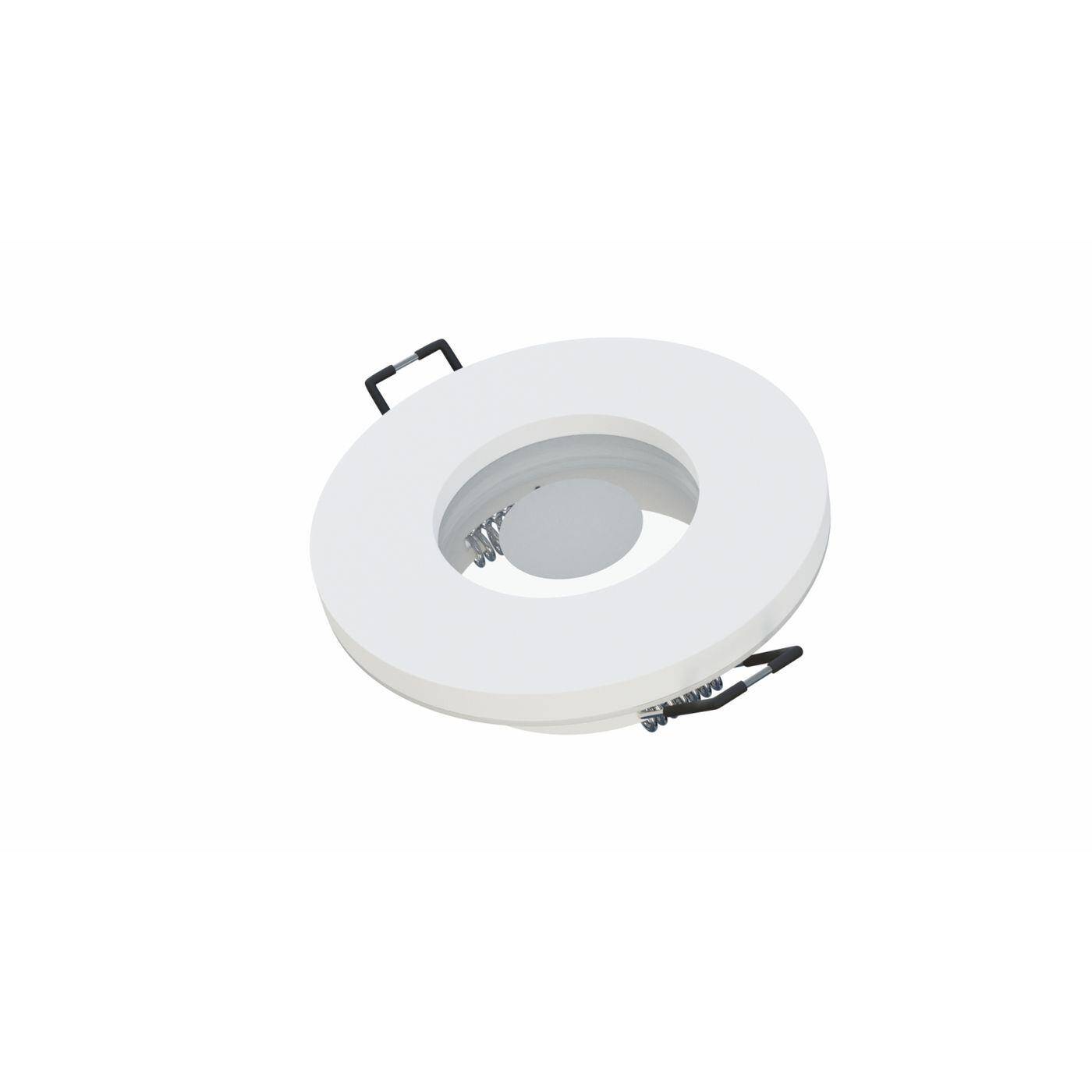 LED Einbaurahmen Bad Feuchtraum Rund IP44 84x27mm Weiß Aluminium Schwenkbar Spot GU10 MR16