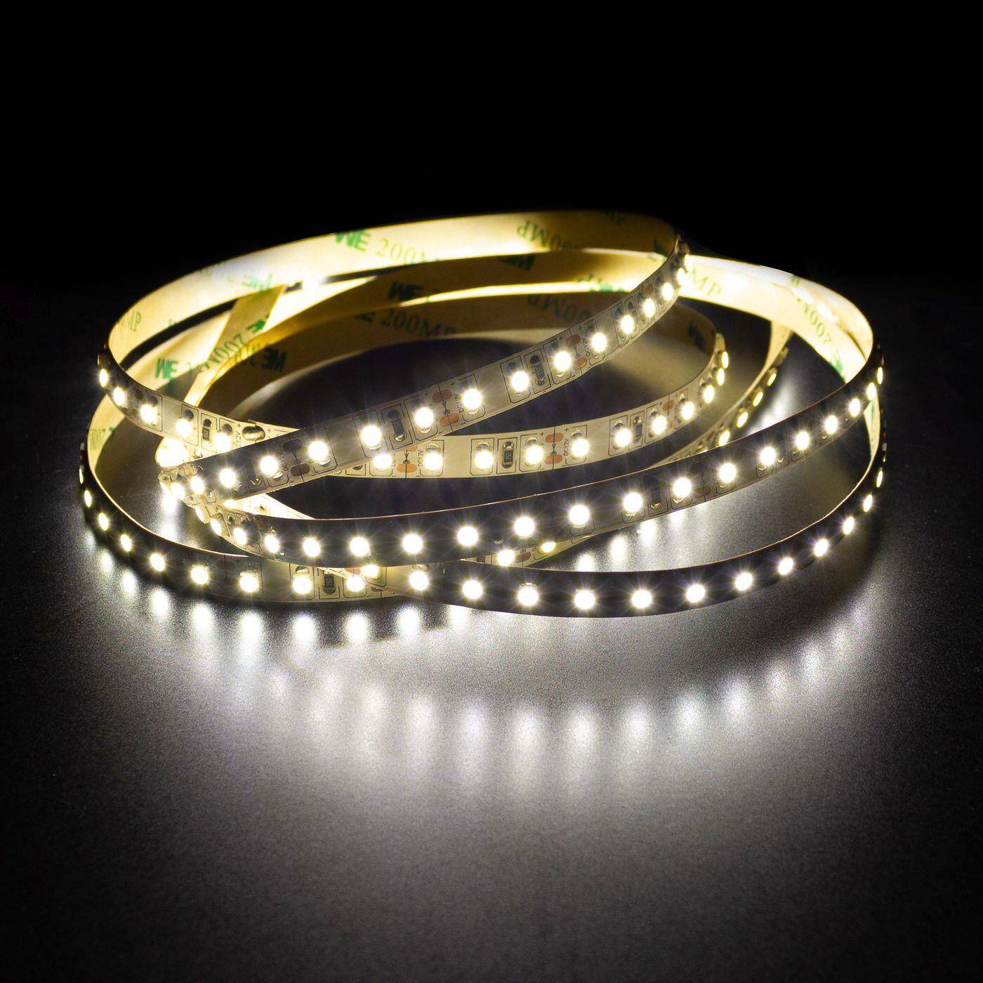5m (500cm) LED Streifen Band Leiste 24V Neutral Weiß 4500K IP20 600LEDs 120LED/m SMD2835
