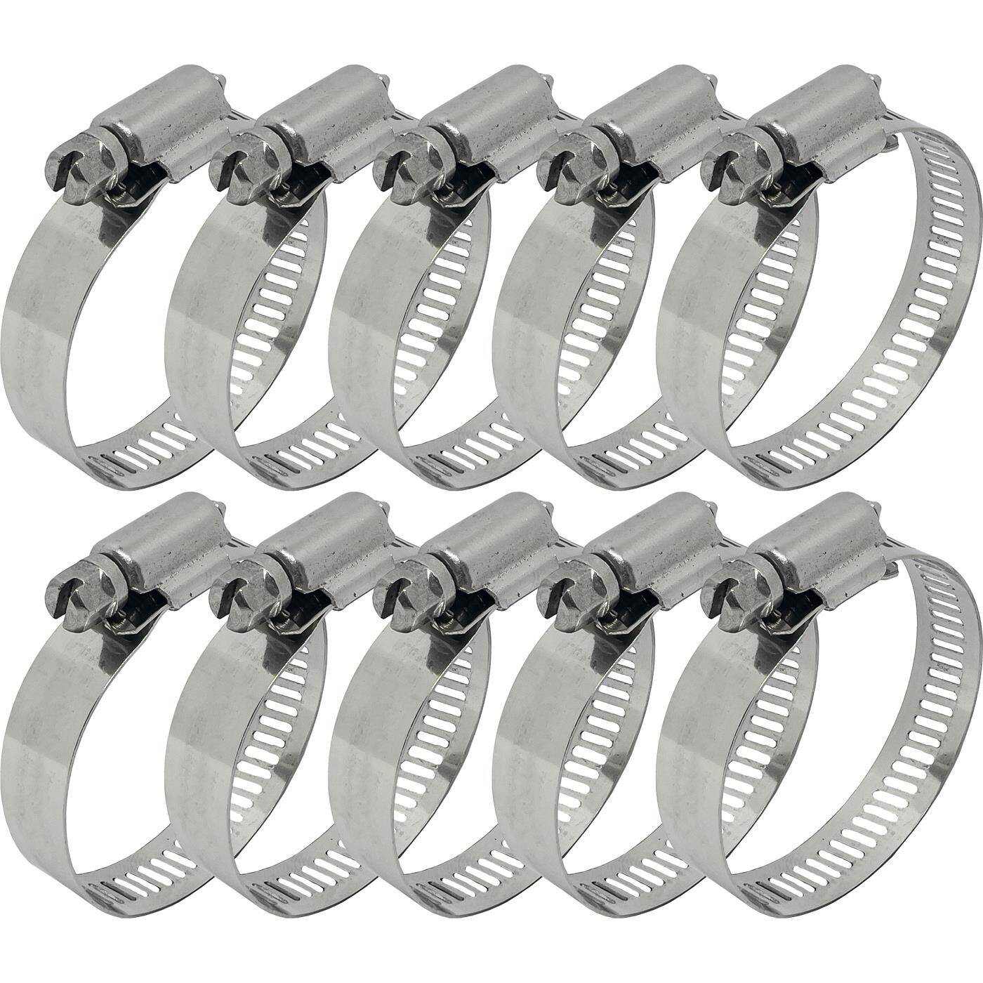 10x Schlauchschelle Edelstahl V2A 201 27-51mm Rohrschelle Schlauchklemme