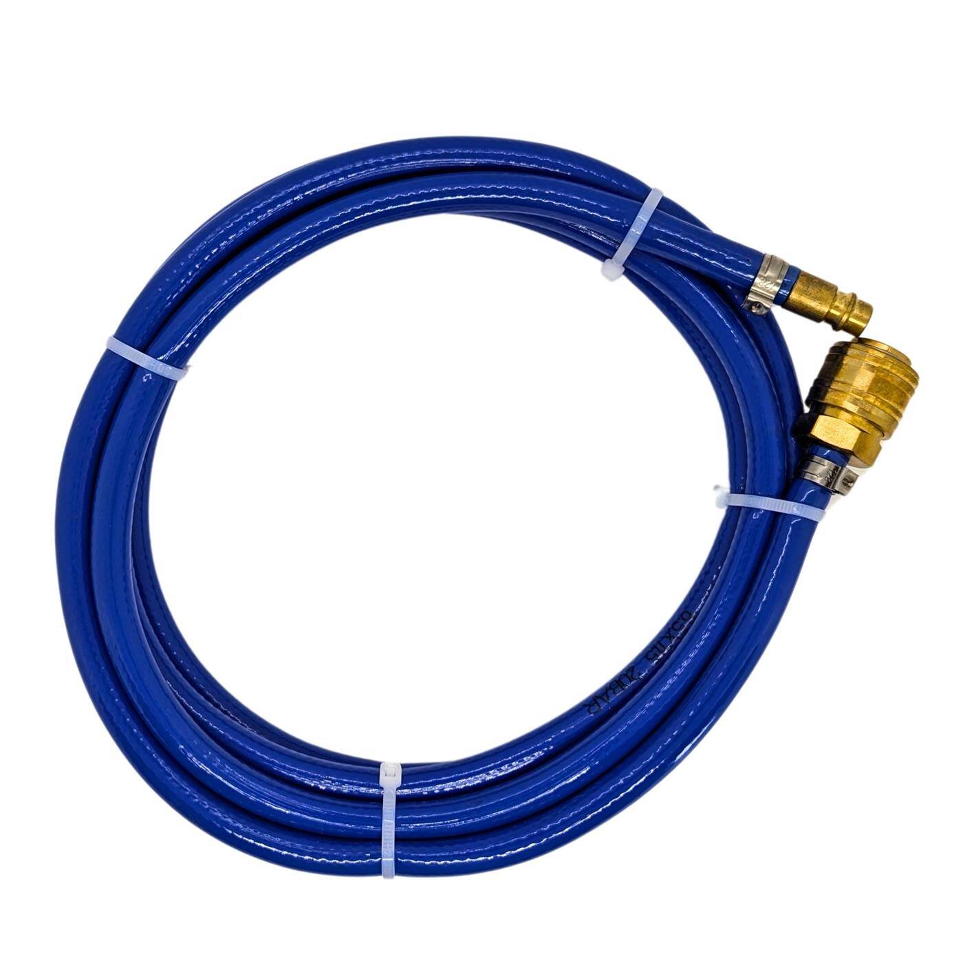 3m Druckluftschlauch mit Schnellkupplung 6mm PVC Druckluftverlängerung Dose & Stecker fertig konfektioniert flexibel, abriebfest und gewebeverstärkt