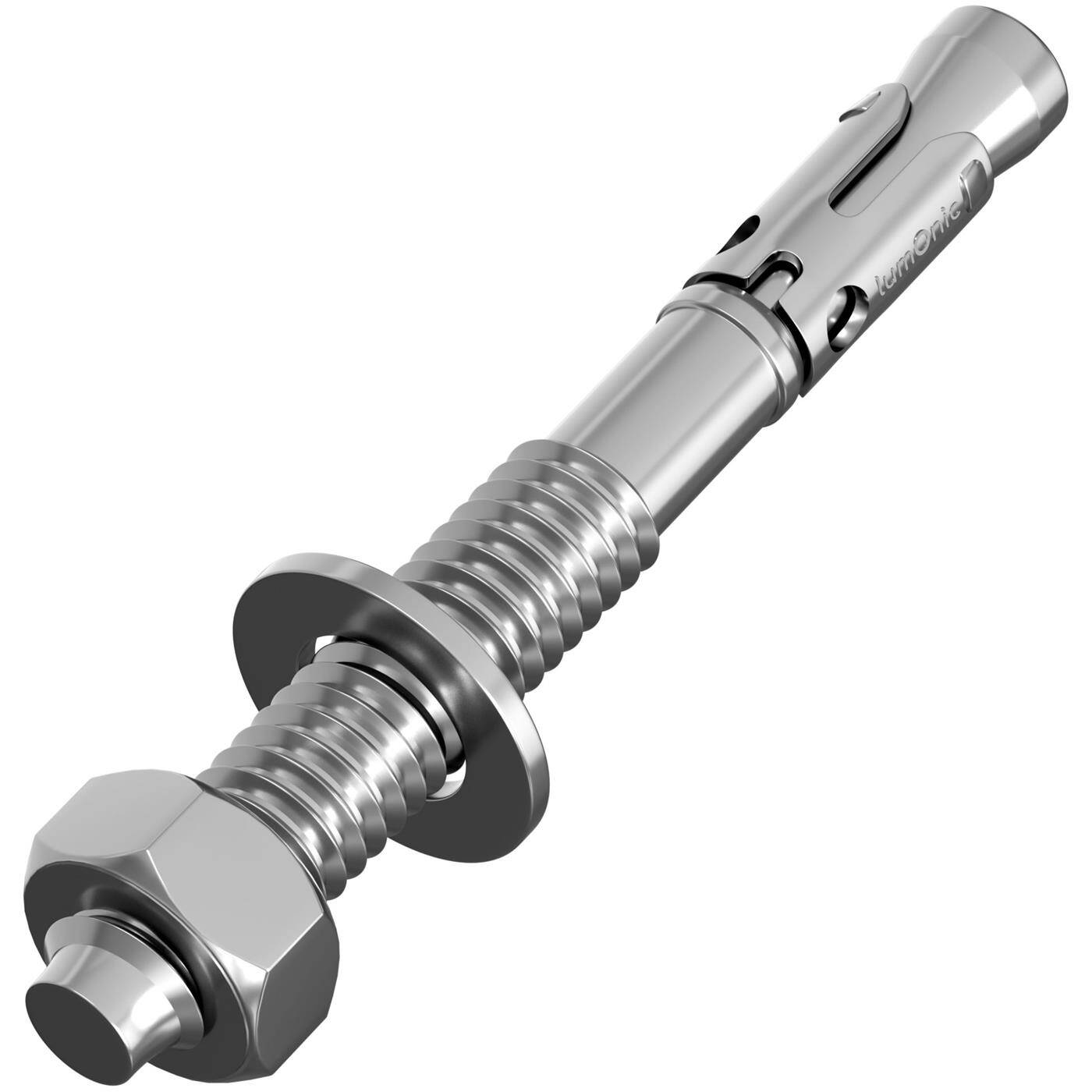 Lumonic Schwerlastdübel M8 x 75mm | hochwertige Keilanker verzinkt | Durchsteckmontage, SOFORT BELASTBAR | Betonanker, Schwerlastanker | für Überdachungen, Geländer, Regale, Trennwände