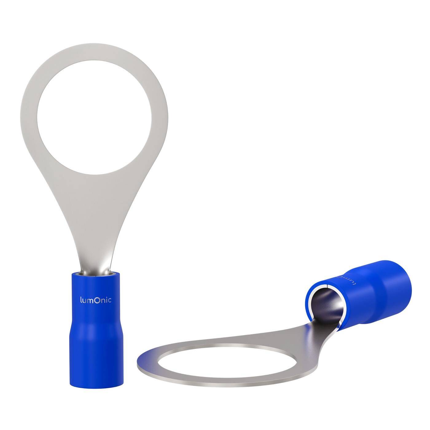 Lumonic 25x Ring cable lug 1,5-2,5mm² Partially insulated | M10 | Tinned copper | Secure cable connection without soldering | Set, crimp cable lug, crimp connector, eyelet | Motor vehicle, mechanical engineering, motorhome, battery