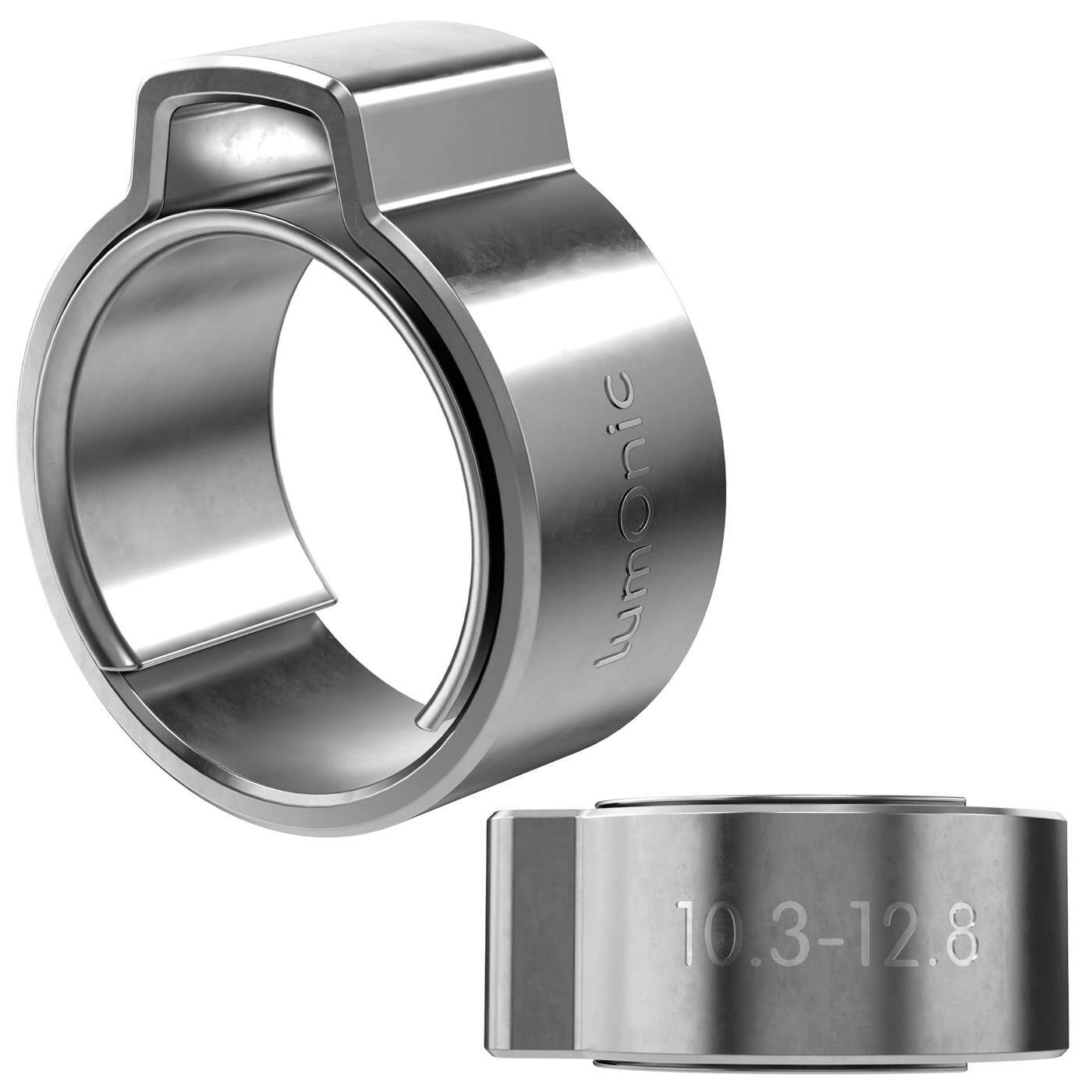 2x 1-ear clip 10,3-12,8mm V2A Stainless steel Single ear clip Hose clamp for Compressed air, Pipe systems, Garden, CAR