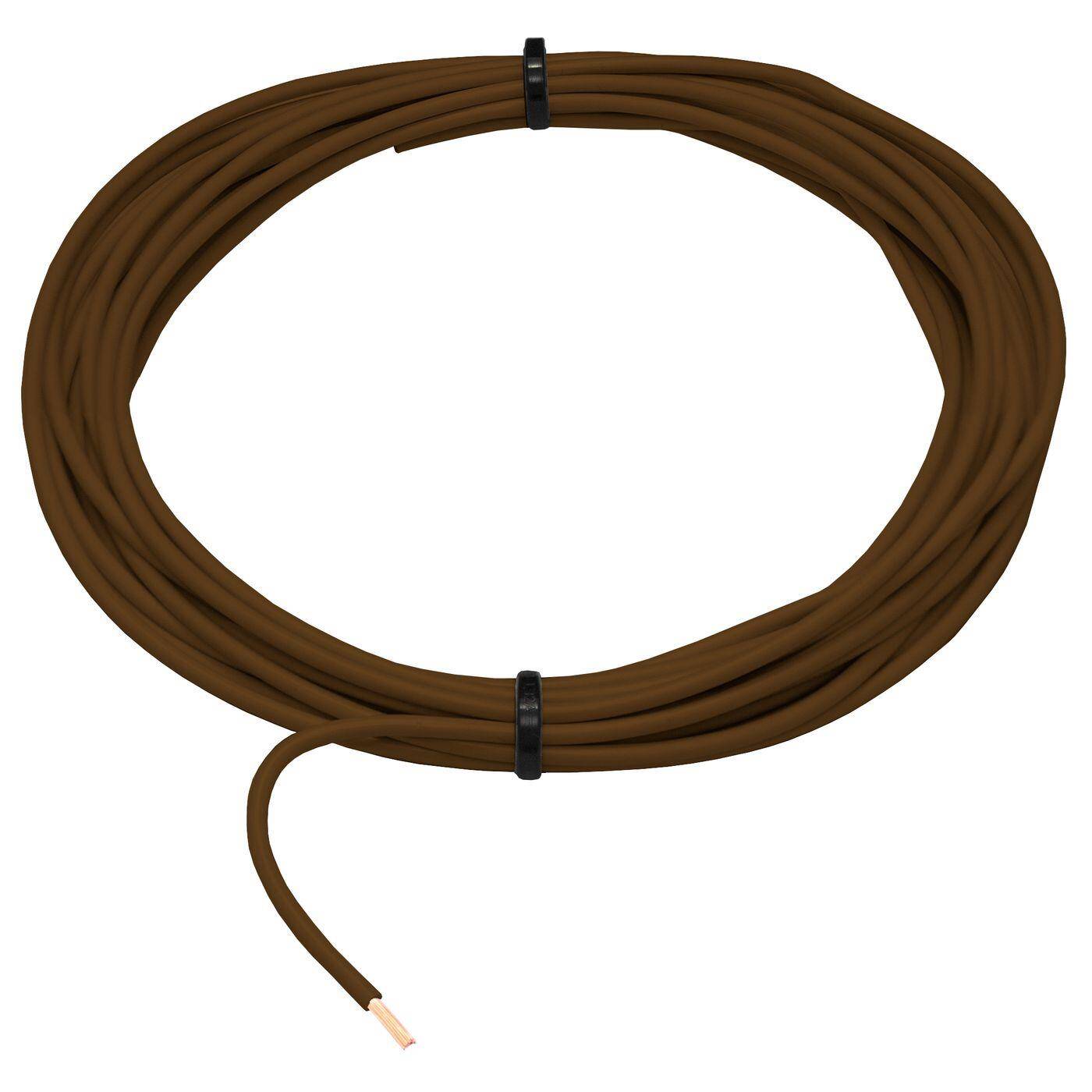 1m FLRY Fahrzeugleitung Braun 1mm² rund Kabel Litze KFZ Stromkabel