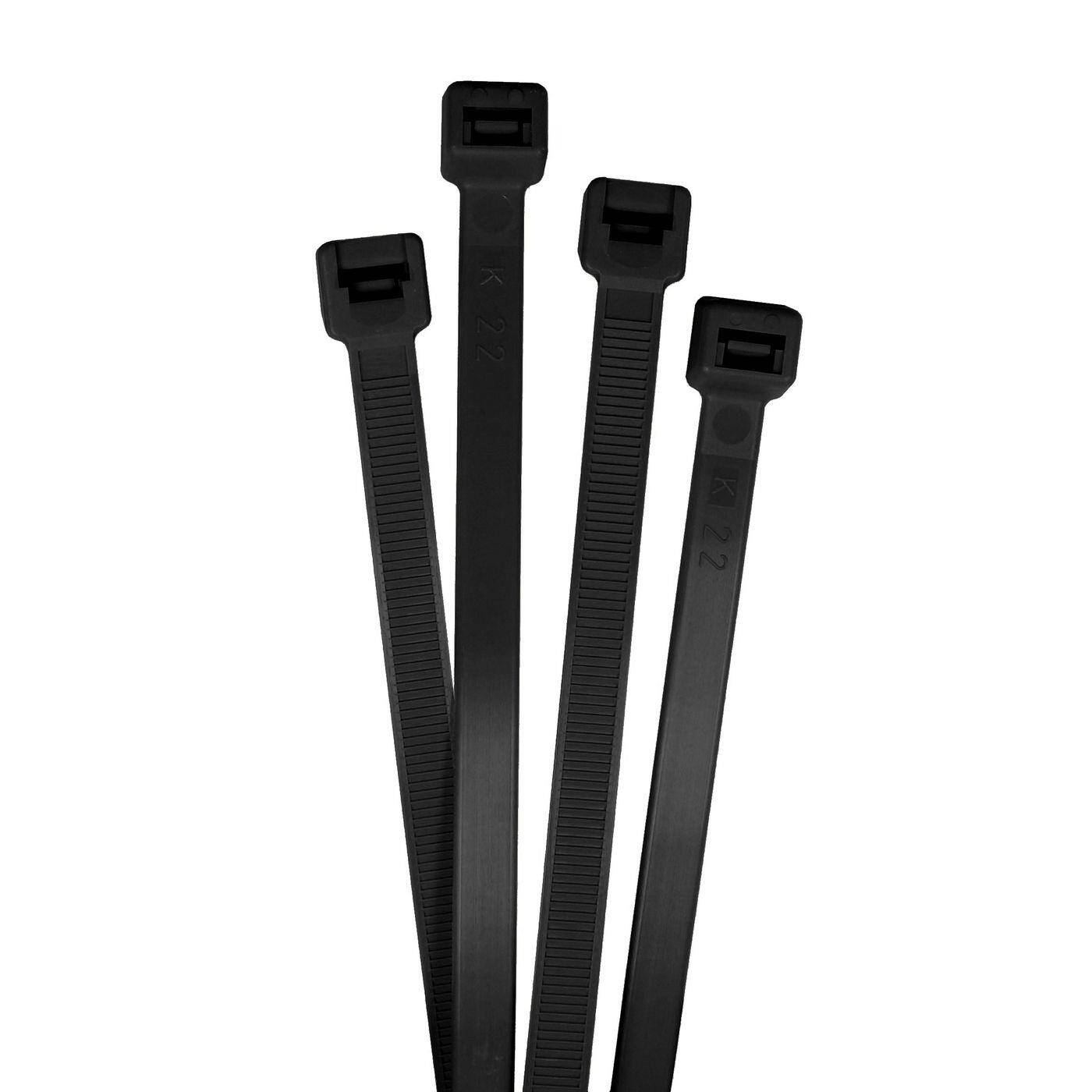 100x Kabelbinder 430 x 9,0mm Schwarz 80kg PA6.6 Polyamid Industriequalität