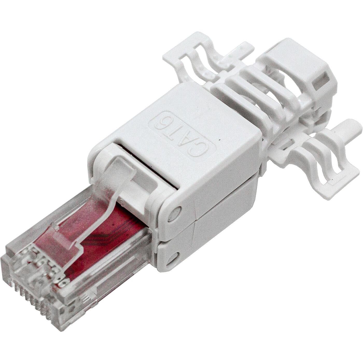 Netzwerkstecker werkzeuglos RJ45 Stecker CAT5 CAT6 LAN vergoldete Kontakte Cat 6 ohne Werkzeug Patchkabel