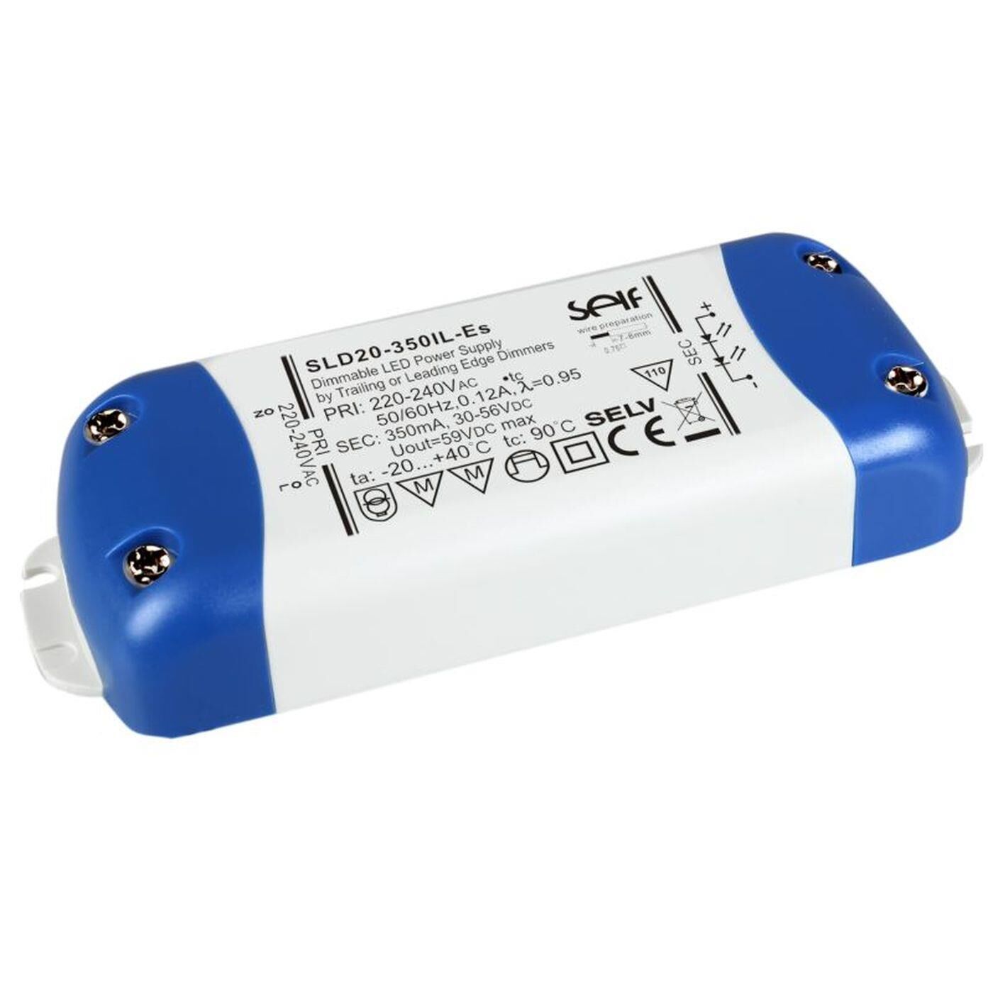 SLD20-700IL-ES 20W 700mA 15...29VDC Konstantstrom LED Netzteil Treiber Trafo Triac Dimmbar