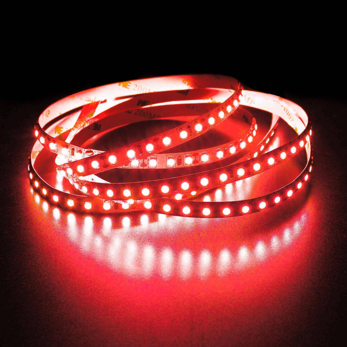 5m (500cm) LED Streifen Band Leiste 24V Rot IP20 600LEDs 120LED/m SMD2835
